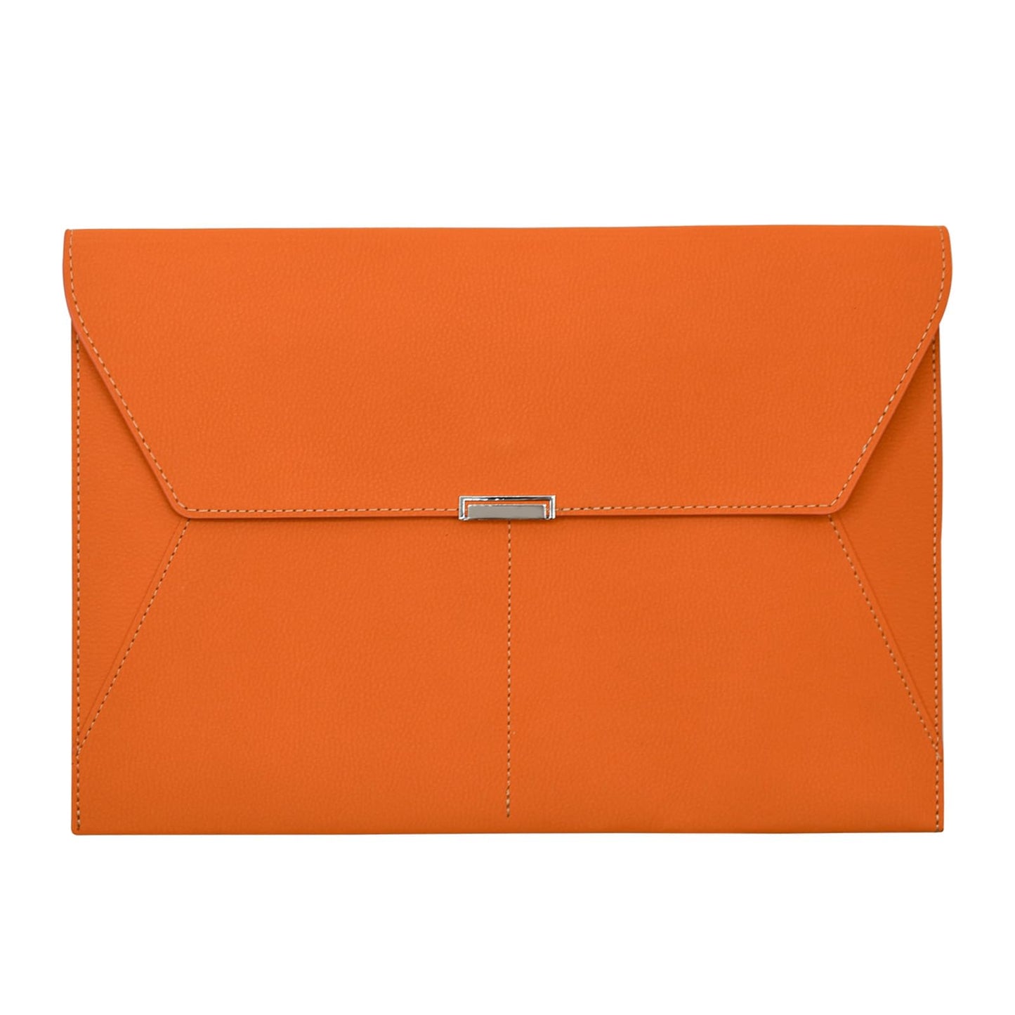 VANRA File Folder Document Holder Organizer Waterproof Portfolio Leather Folder Case with 3 Pockets, Filing Envelopes for A4 Letter Size Paper with Snap Magnetic Button Closure (Gray)