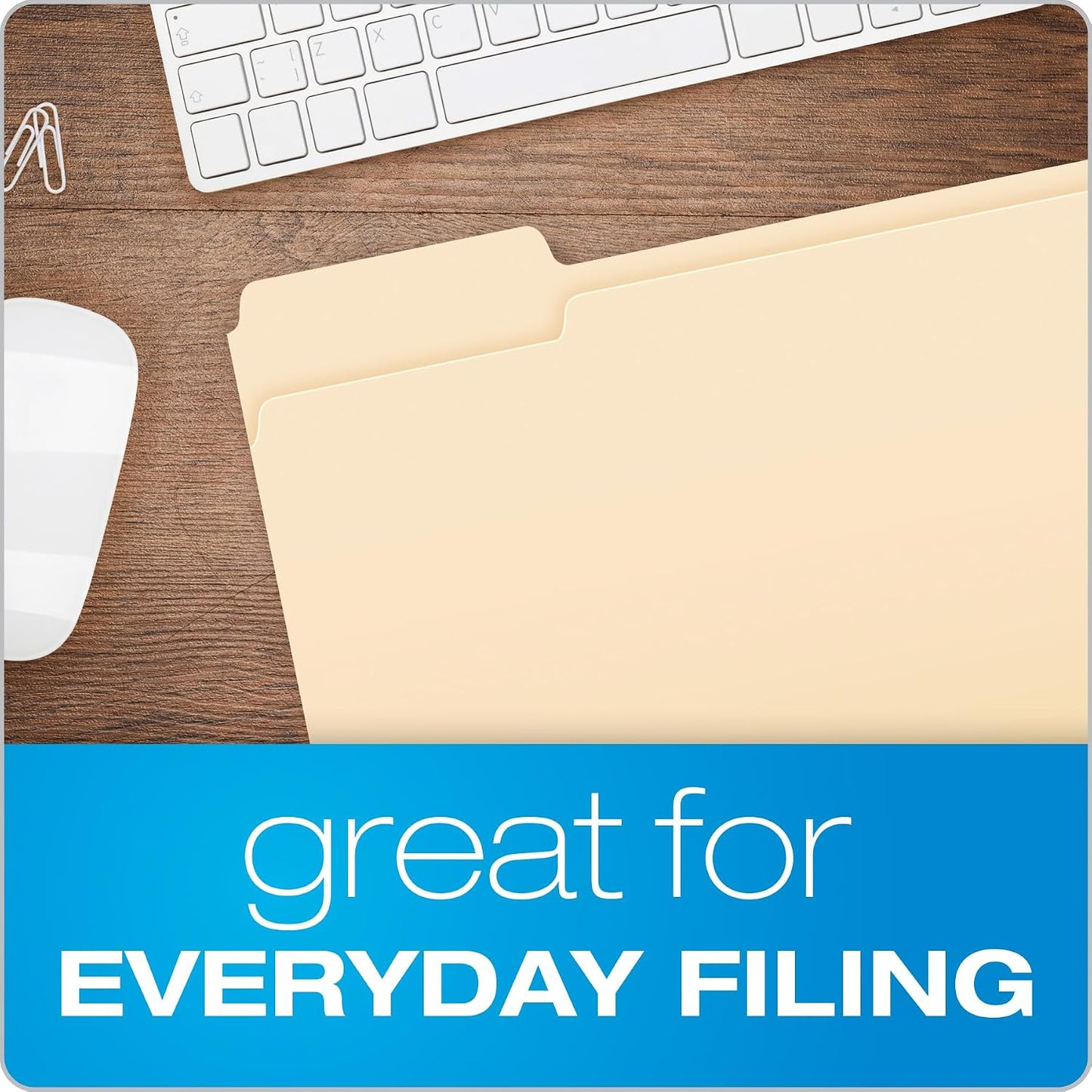 Pendaflex Essentials File Folders, Letter Size, 1/3 Cut, Manila, 250 per Box (752250)