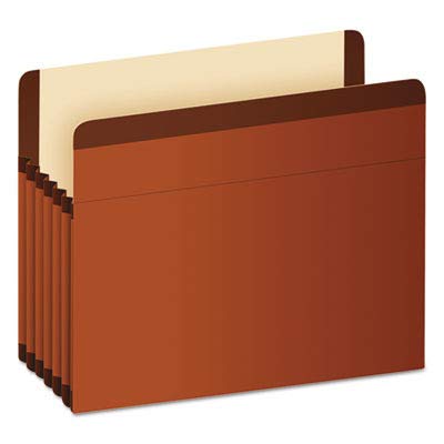 Pendaflex Expanding File Pockets, Letter Size, 5.25" Expansion, Reinforced with DuPont™ Tyvek® Material, Redrope, 10 per Box (1534G-OX)