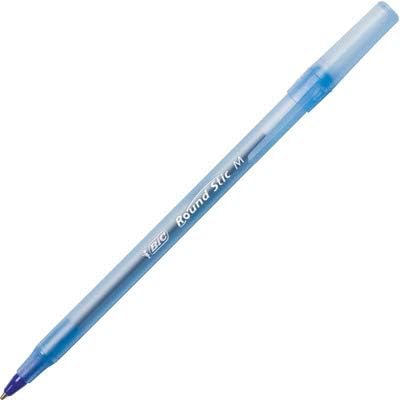 BIC Round Stic Xtra Life Ballpoint Pen, 1.0 mm Medium Point, Blue, 60-Count