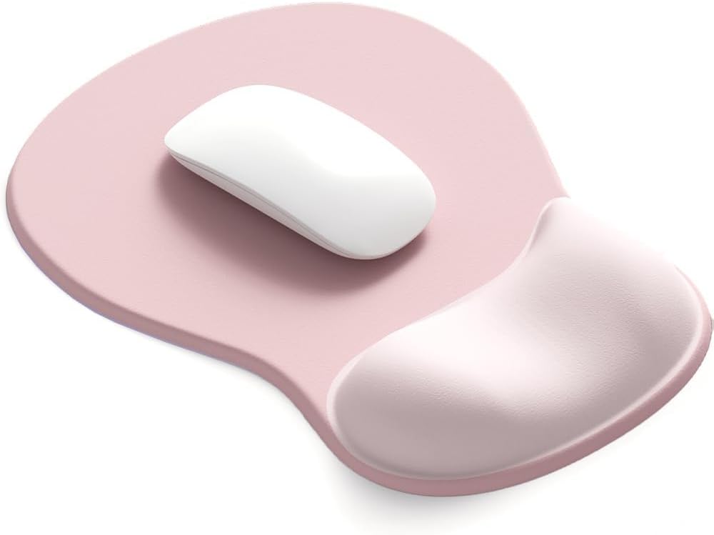 DEMON CHEST ErgoComfort Gel Wrist Rest Mouse Pad-Ergonomic Office Mousepad with Wrist Support-Non-Slip, Design Desk Accessories Mat for Home&Game Decor (02Pink Serenity)