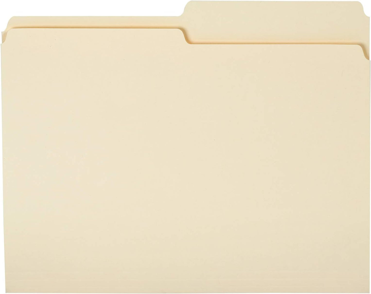 Amazon Basics Manila File Folders, Letter Size, 1/2 Tab in Left and Right Positions, 8.5" x 11", 36-Pack