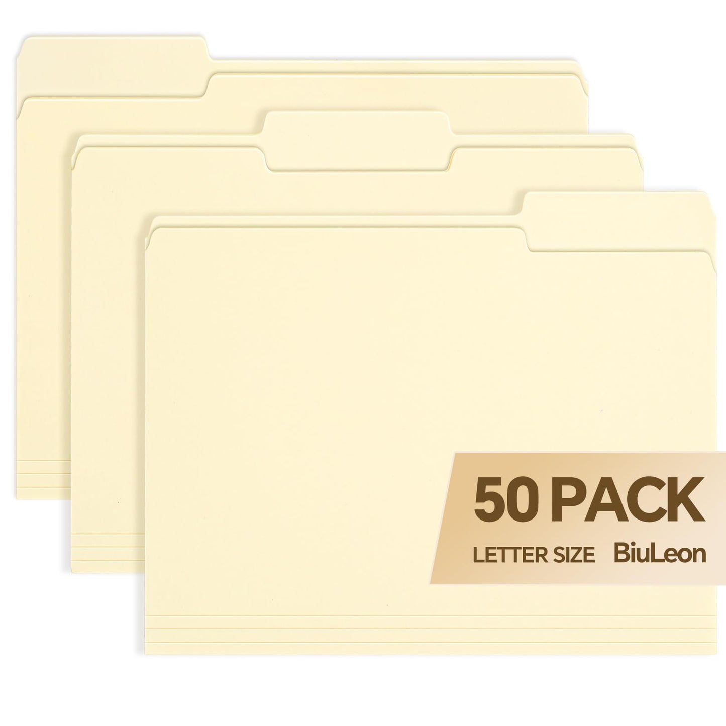 File Folders,21 Pack Manilla Folders 8.5x11,1/3 Cut Tabs Manila File Folders Letter Size for Easy Labeling and Organization,Vanilla Folders Great for Documents Home School Classroom Office Supplies