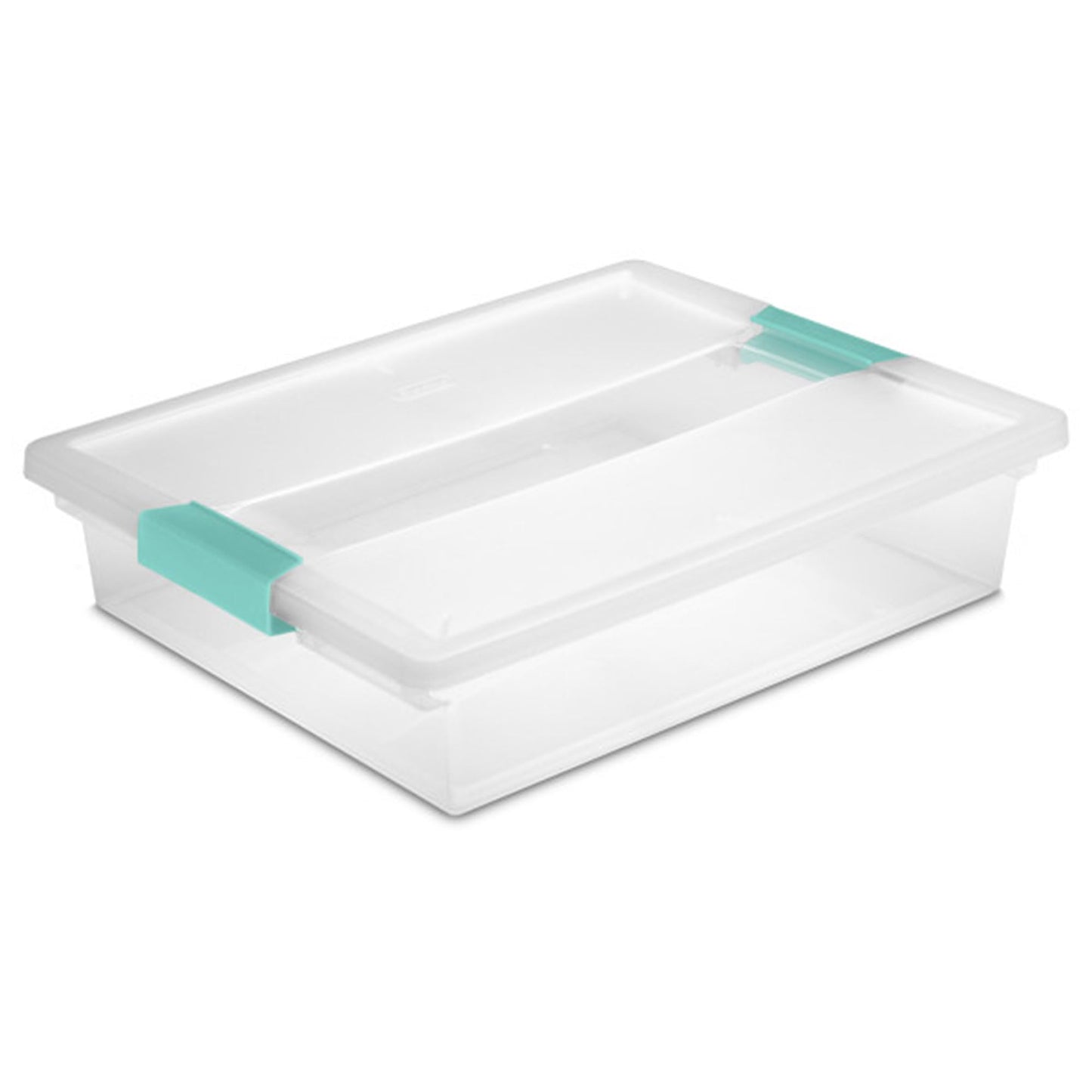 Sterilite Large Clip Box, Clear Storage Bin with Latching Lid, 6 Pack | Storage Containers with Latching Lids for Writing, Arts or Crafts Supplies - Home, Office, Classroom & Workshop Organization