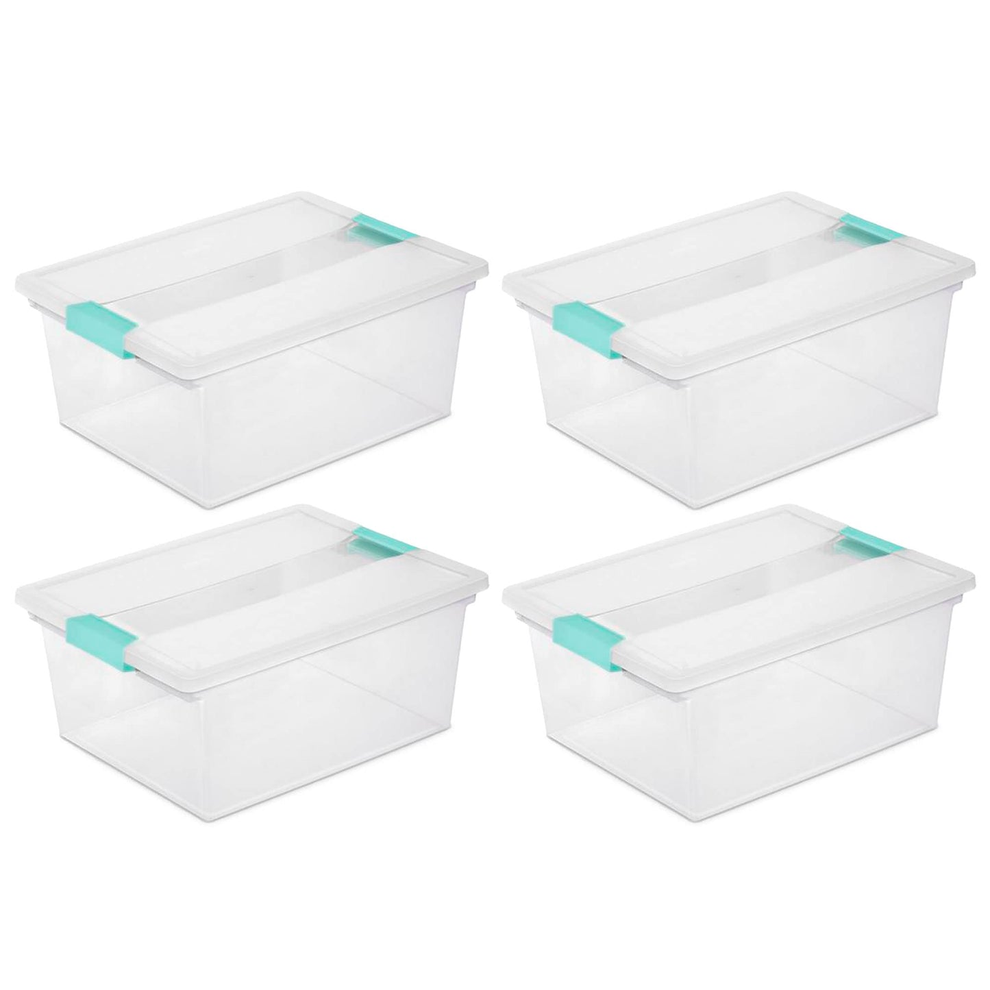 Sterilite Large Clip Box, Clear Storage Bin with Latching Lid, 6 Pack | Storage Containers with Latching Lids for Writing, Arts or Crafts Supplies - Home, Office, Classroom & Workshop Organization