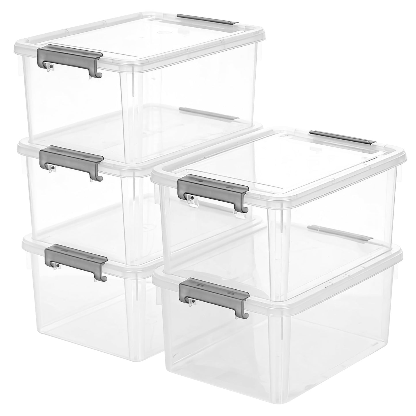 Citylife 10Packs 1.3Qt Small Storage Bins with Lids,Stackable Clear | Plastic Containers for Beads, Buttons, Sewing Supplies, Office Supplies and Small Toys