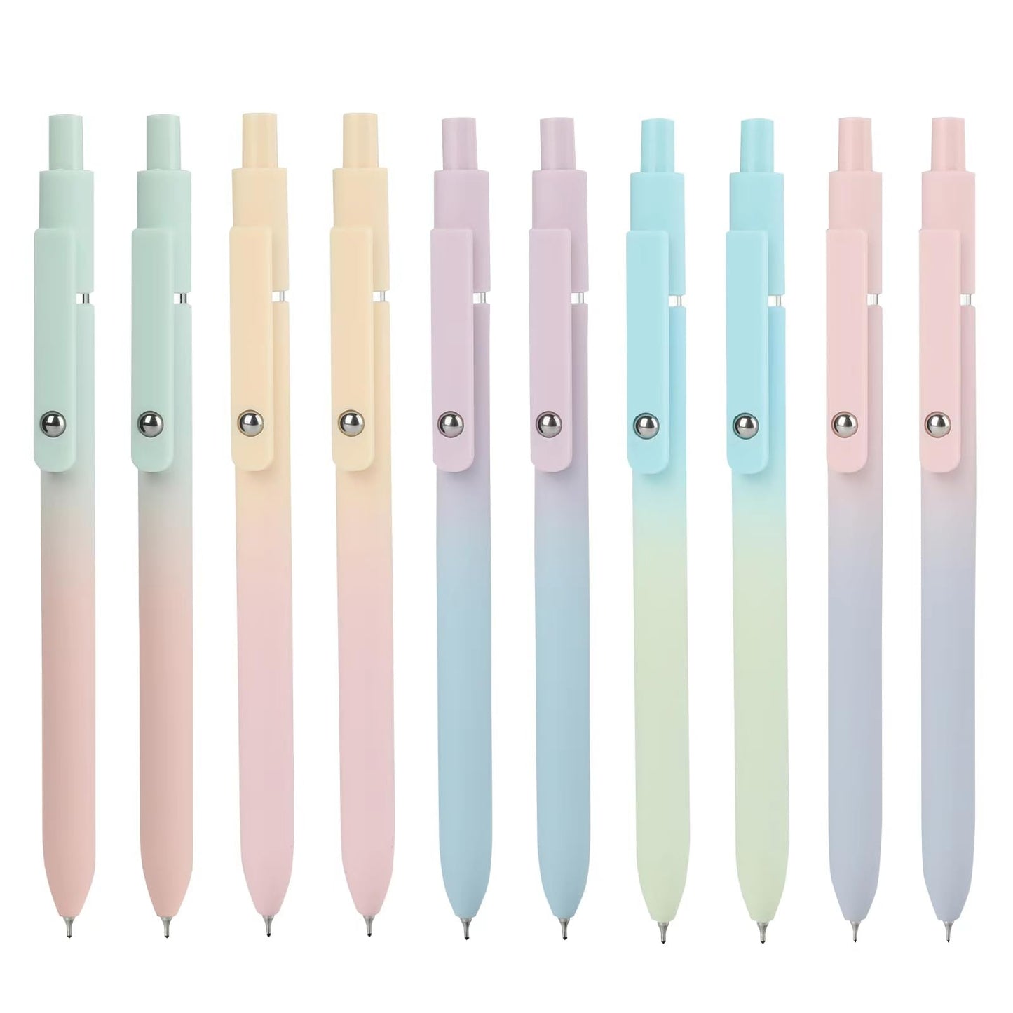 Ddaowanx Gel Pens,5 Pcs 0.5mm Retractable Quick Dry Black Ink Pens | Fine Point Smooth Writing Pens for Nurses,Teachers,Cute Stationery Office&School Supplies,Gifts for Women Stocking Stuffers