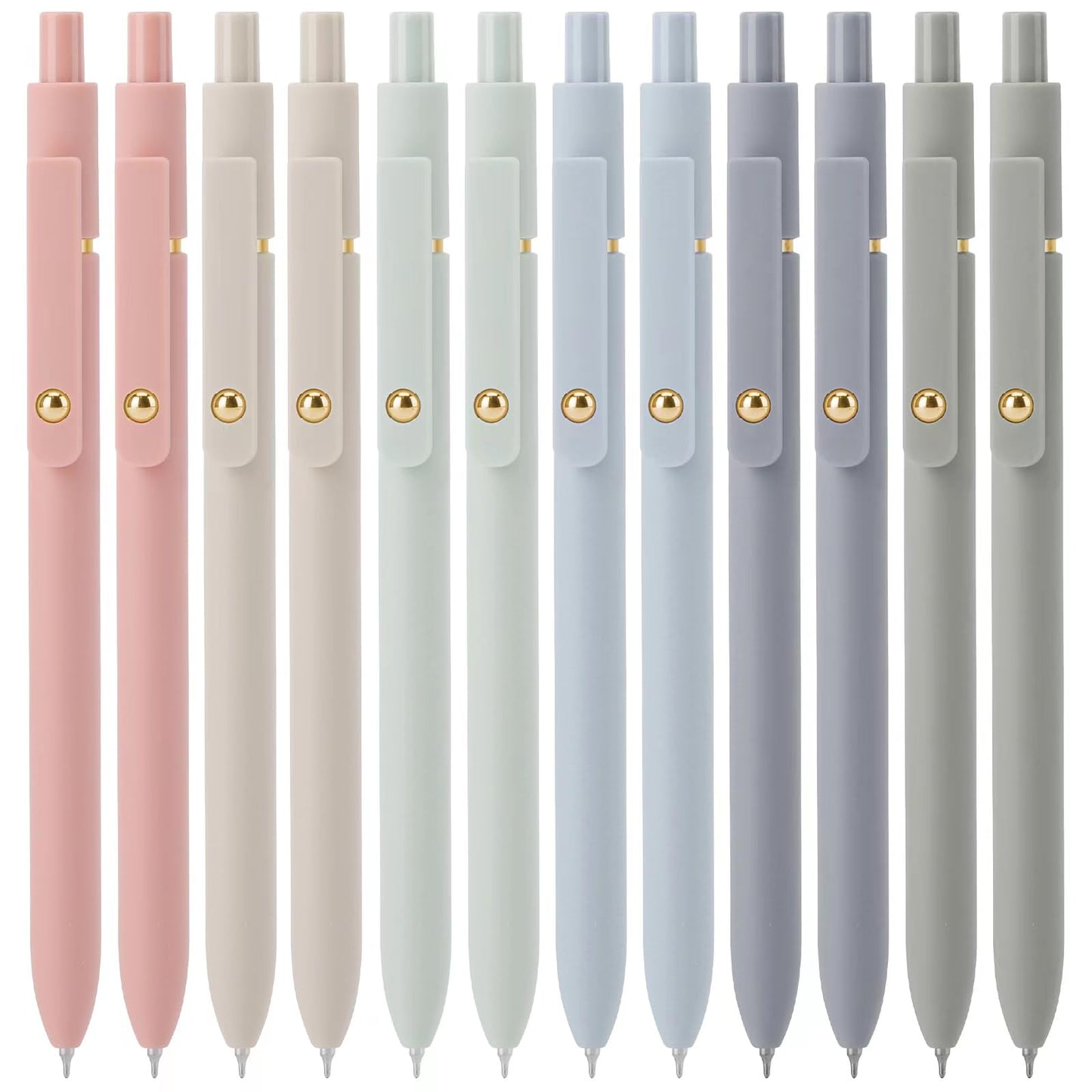 Ddaowanx Gel Pens,5 Pcs 0.5mm Retractable Quick Dry Black Ink Pens | Fine Point Smooth Writing Pens for Nurses,Teachers,Cute Stationery Office&School Supplies,Gifts for Women Stocking Stuffers