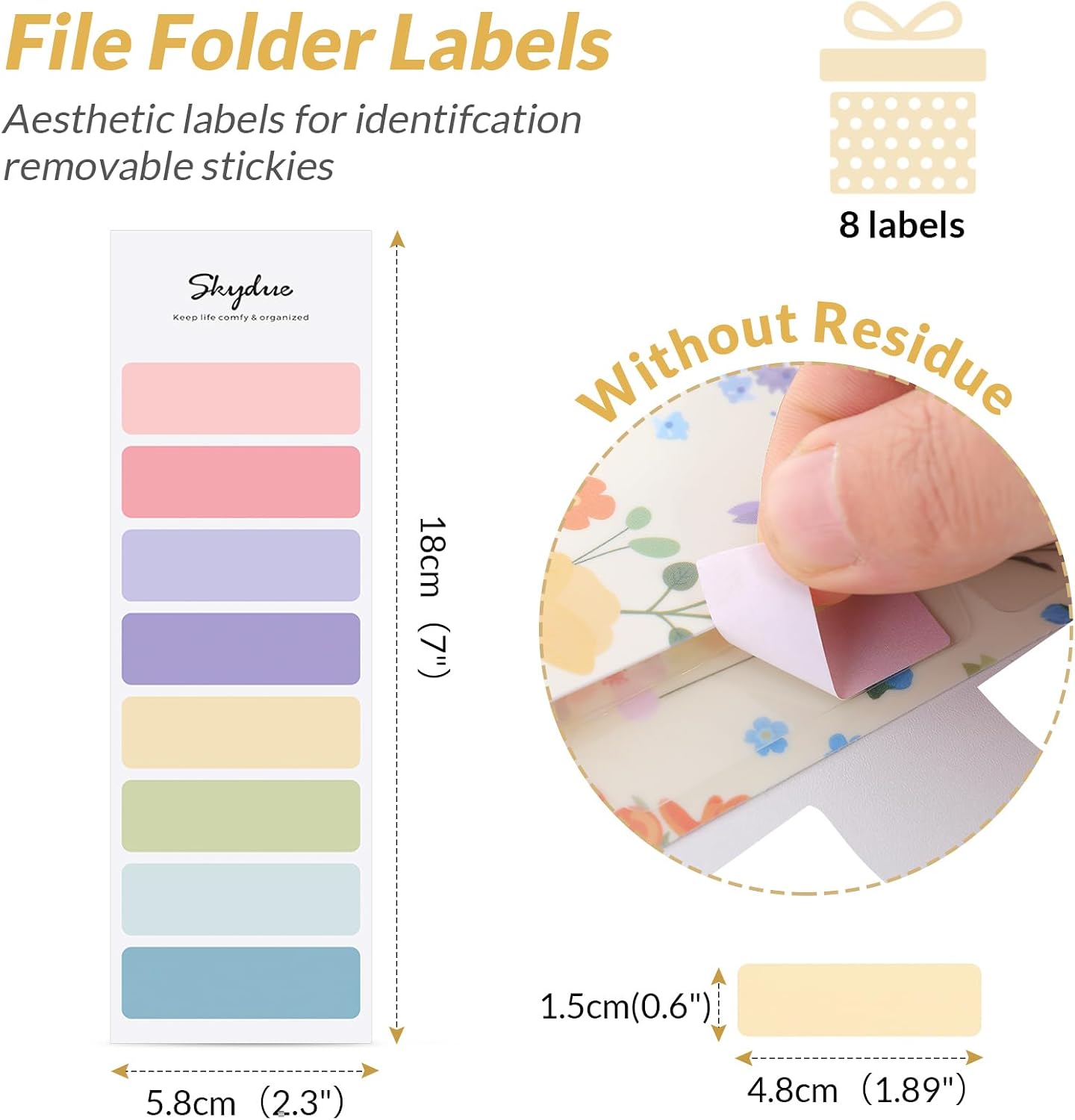 SKYDUE Expanding File Folder with 5 Pockets, Accordion File Organizer, Portable Receipt Paper Documents Organizer, Letter Size Filing Folder School Office Supplies, Apricot