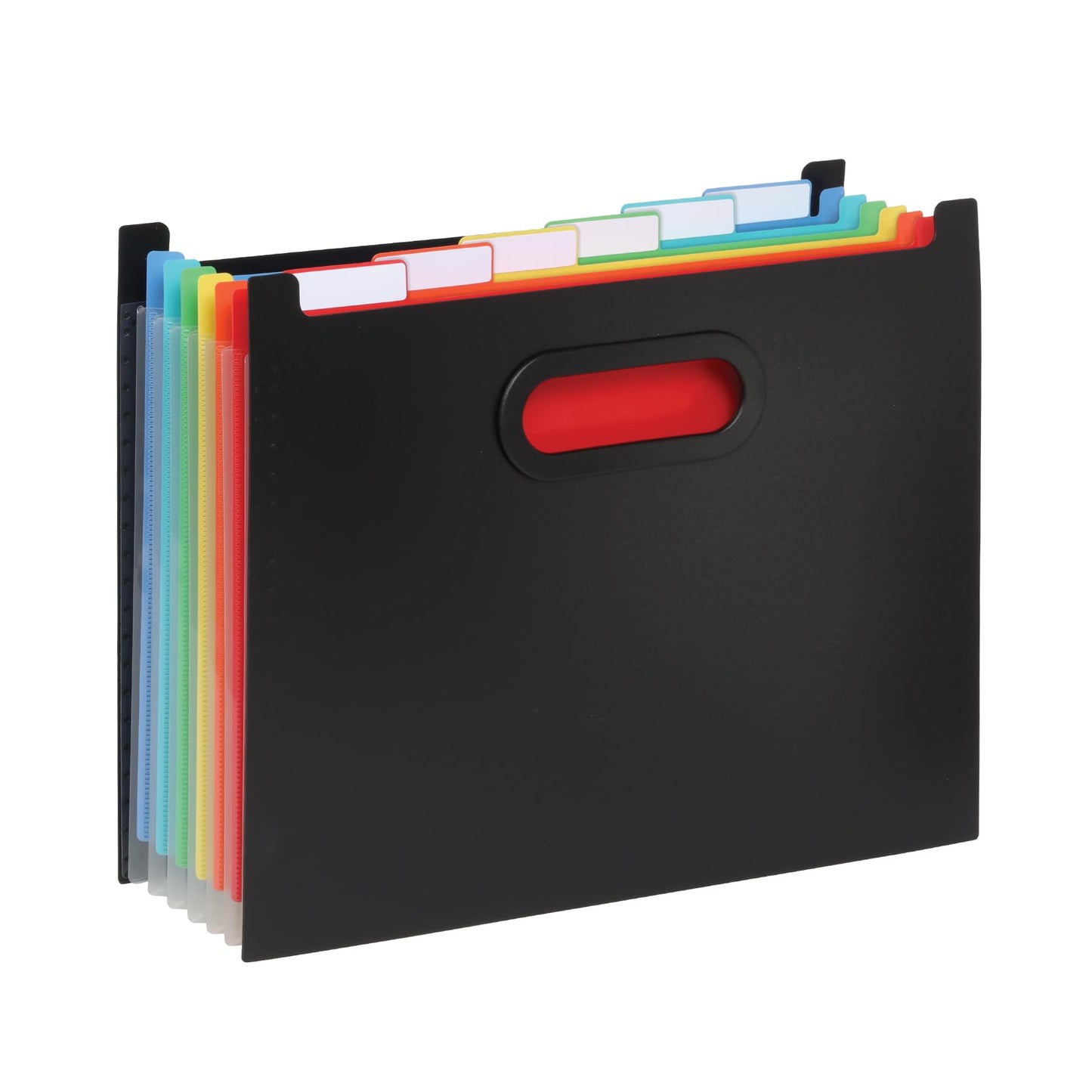 Pendaflex Portable Desktop File, Document Holder for Home and Office, Plastic Organizer Box, Side Handles, Hanging File Folders, Tabs & Inserts, Letter Size, 9-1/2 x 12-3/16 x 6 Inches, Black (23013)