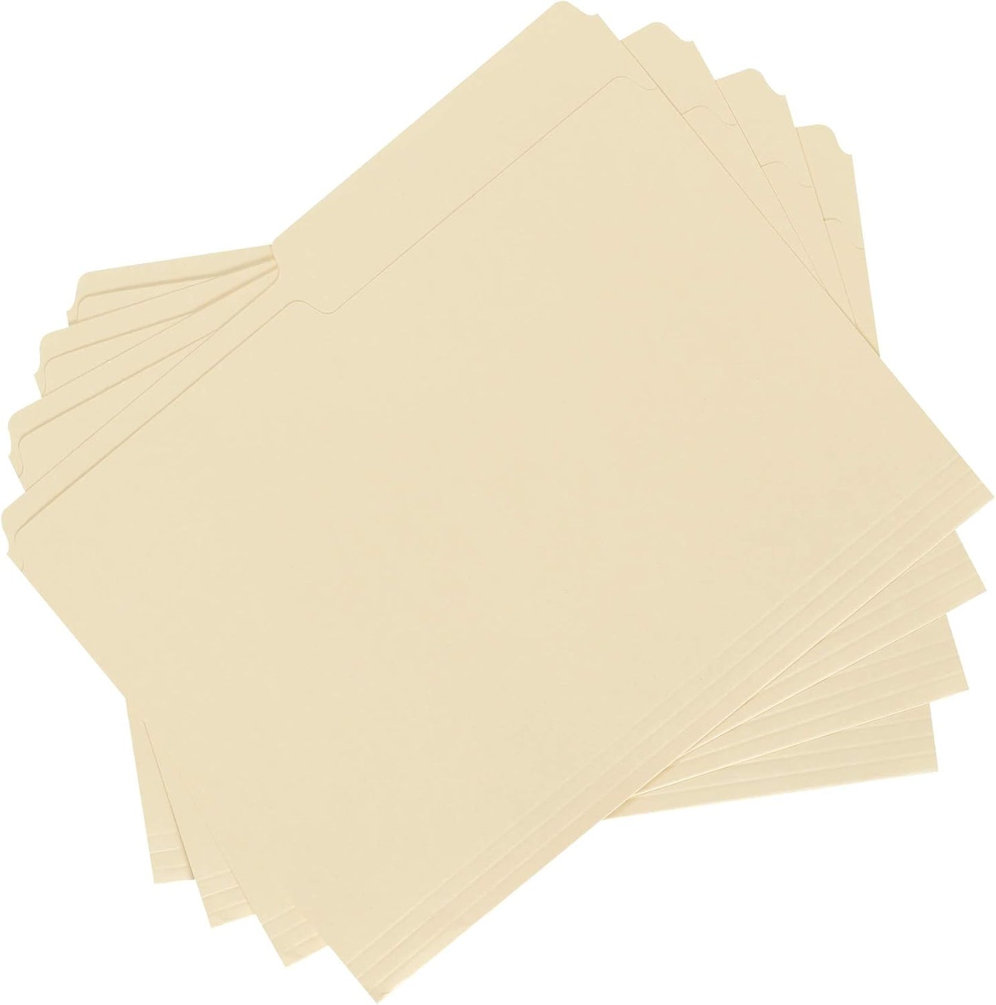 Amazon Basics Manila File Folders, Letter Size, 1/2 Tab in Left and Right Positions, 8.5" x 11", 36-Pack