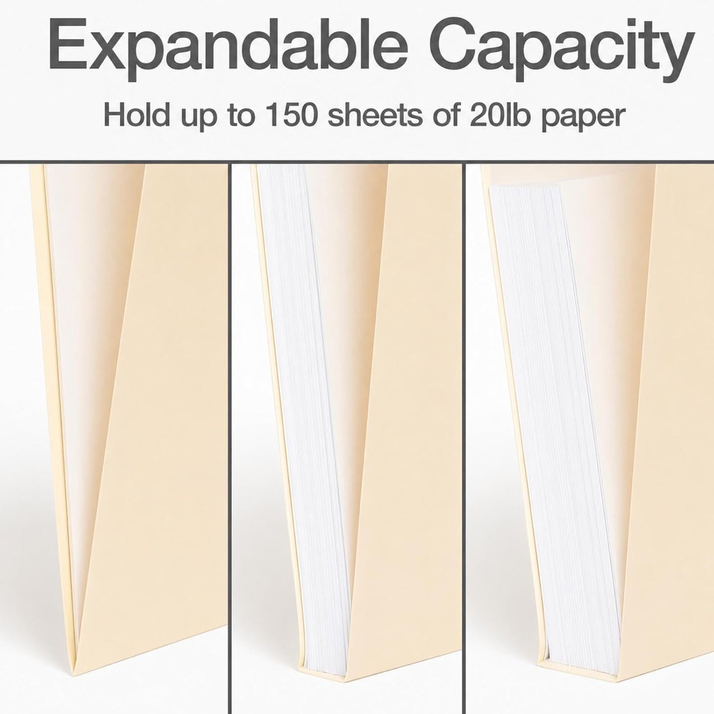 Woodlake Manilla Folders 8.5 x 11 File Folders Letter Size Manila Folder with 1/3 Cut Tab, 100 Pack Paper Folders for Office, School, Home & Business Document Organization, Made in USA