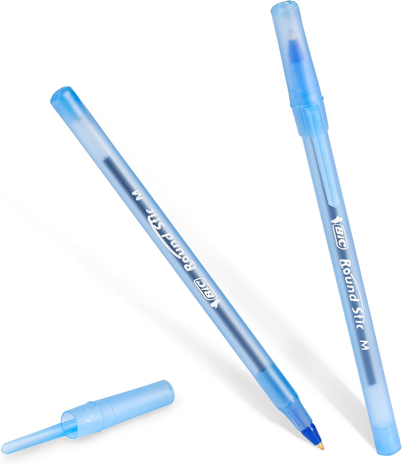 BIC Round Stic Xtra Life Ballpoint Pen, 1.0 mm Medium Point, Blue, 60-Count