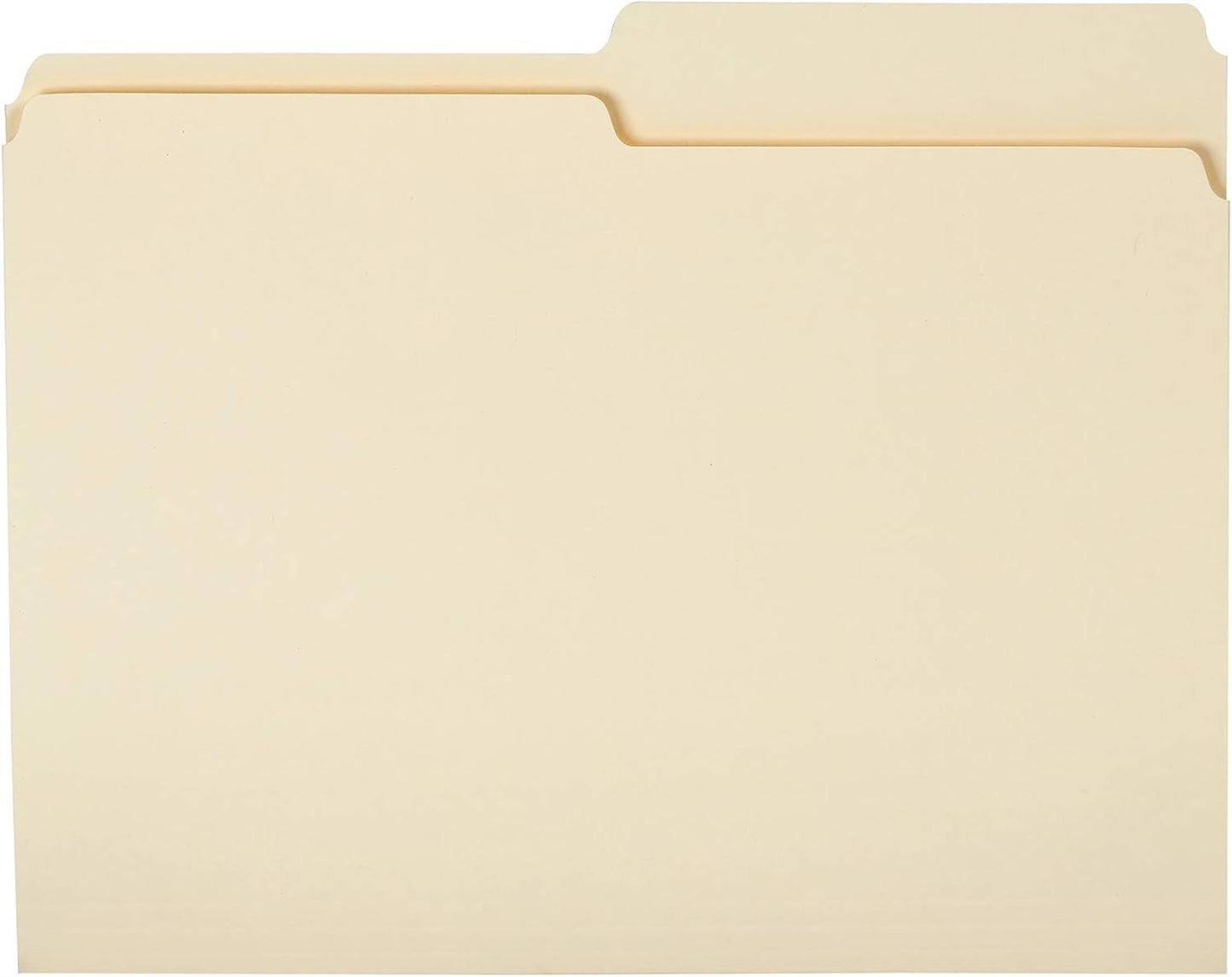 Amazon Basics Manila File Folders, Letter Size, 1/2 Tab in Left and Right Positions, 8.5" x 11", 36-Pack