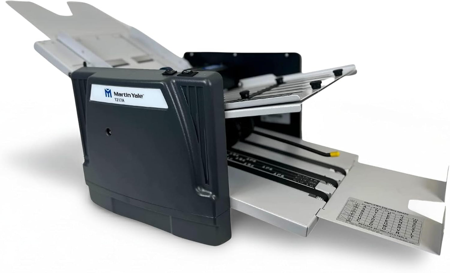 Martin Yale 1217A Automatic Paper Folder Machine, Medium Duty Auto Feed Document Folder for Offices, Schools, Mailrooms, and Churches, 7 Fold Types, 250 Sheet Capacity, Up to 10,300 Sheets per Hour
