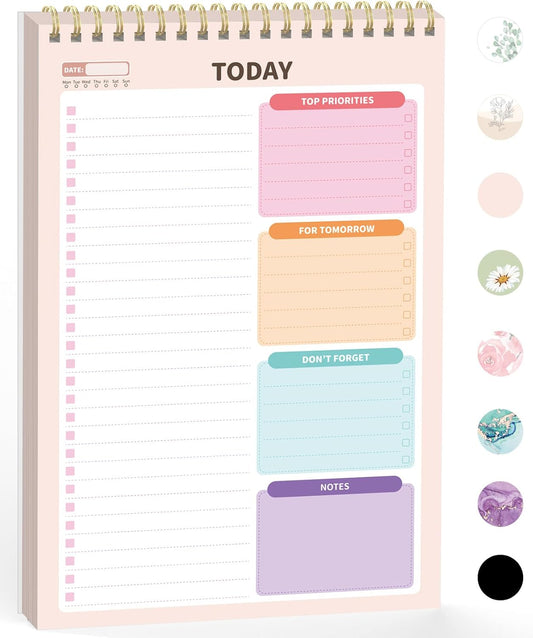 Forvencer To Do List Notepad (6.5 x9.8), To Do List Notebook for Work | Undated Daily Planner Organizer for Tasks Checklist & Goal Planning, To Do List Perfect for Office, School, Cute