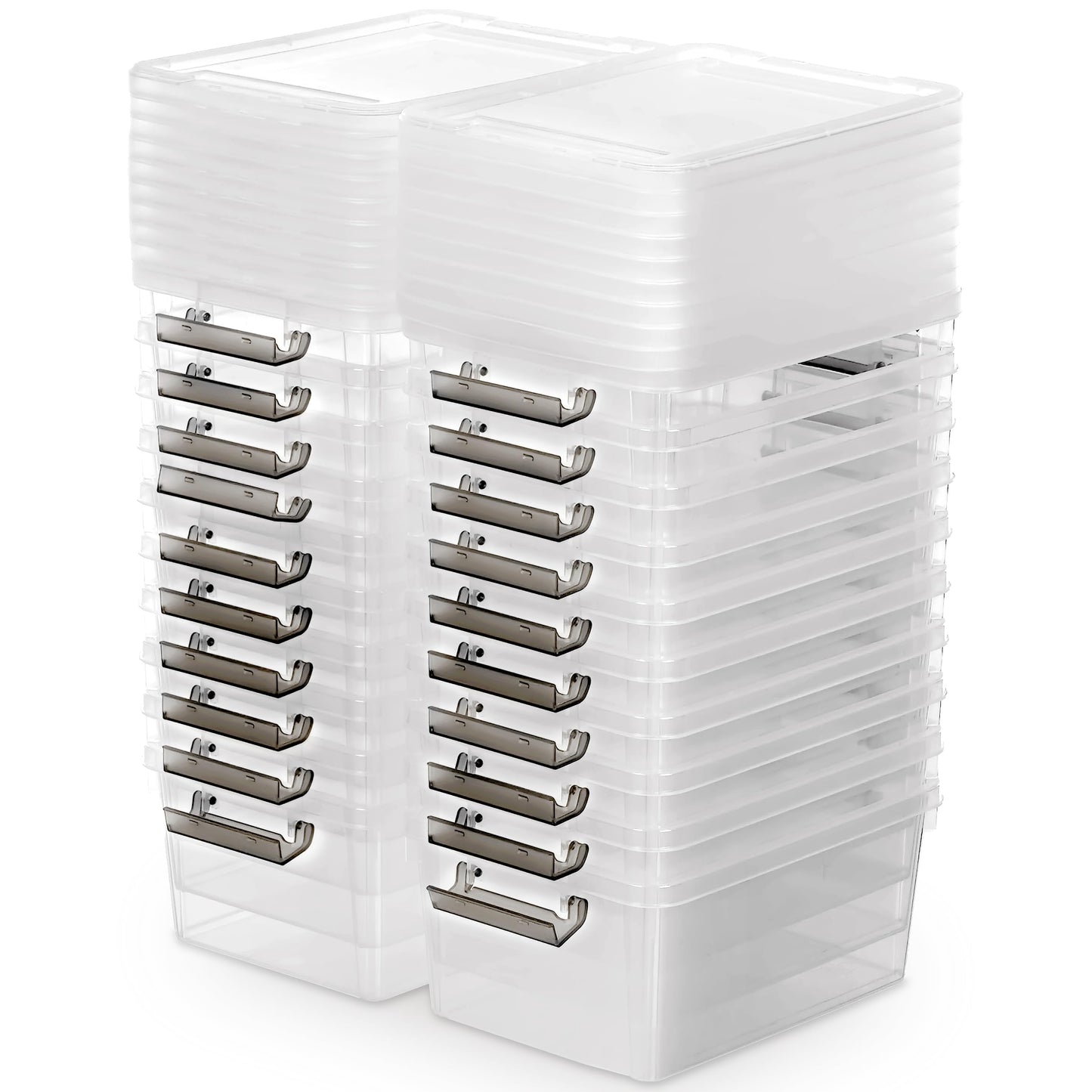 Citylife 10Packs 1.3Qt Small Storage Bins with Lids,Stackable Clear | Plastic Containers for Beads, Buttons, Sewing Supplies, Office Supplies and Small Toys