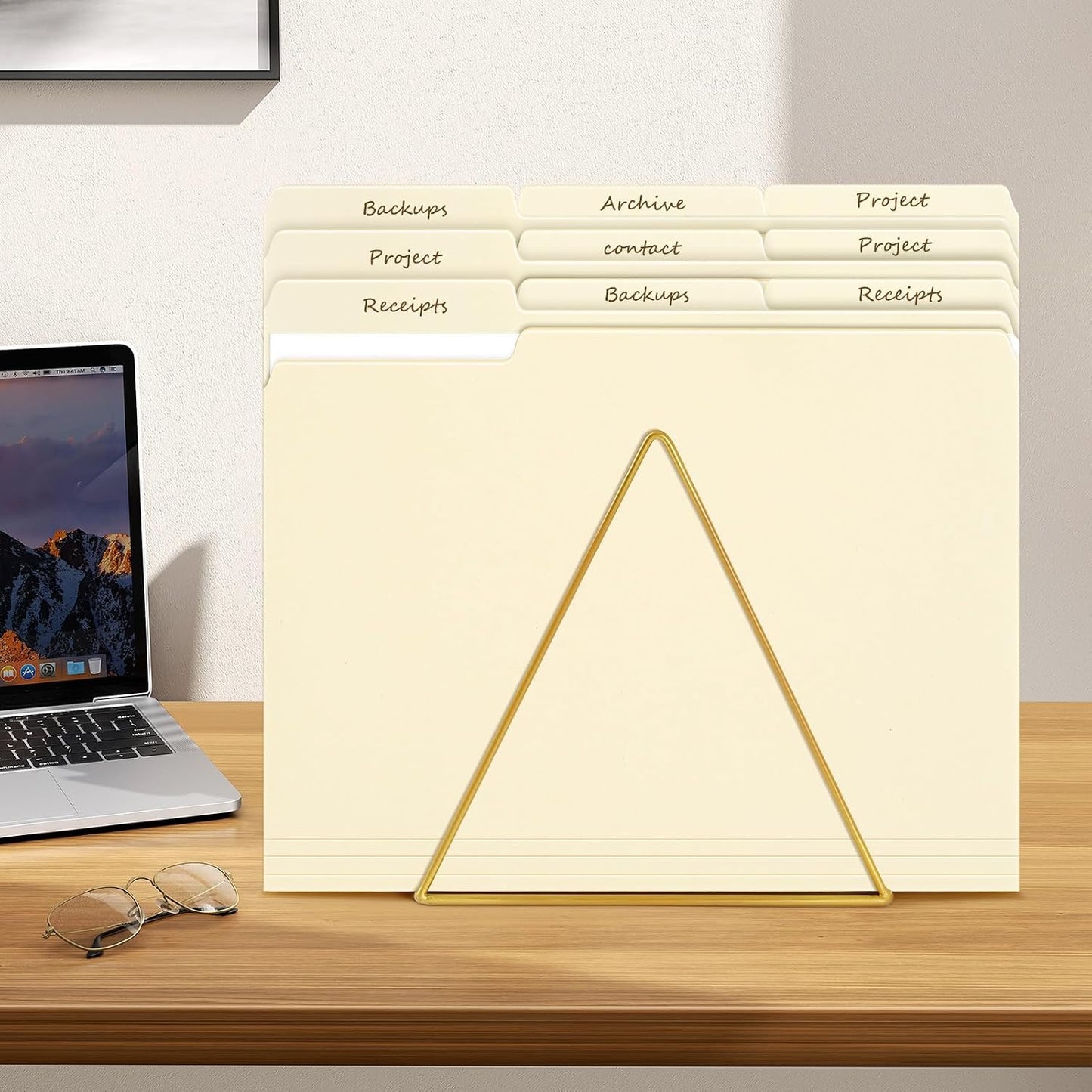 File Folders,21 Pack Manilla Folders 8.5x11,1/3 Cut Tabs Manila File Folders Letter Size for Easy Labeling and Organization,Vanilla Folders Great for Documents Home School Classroom Office Supplies