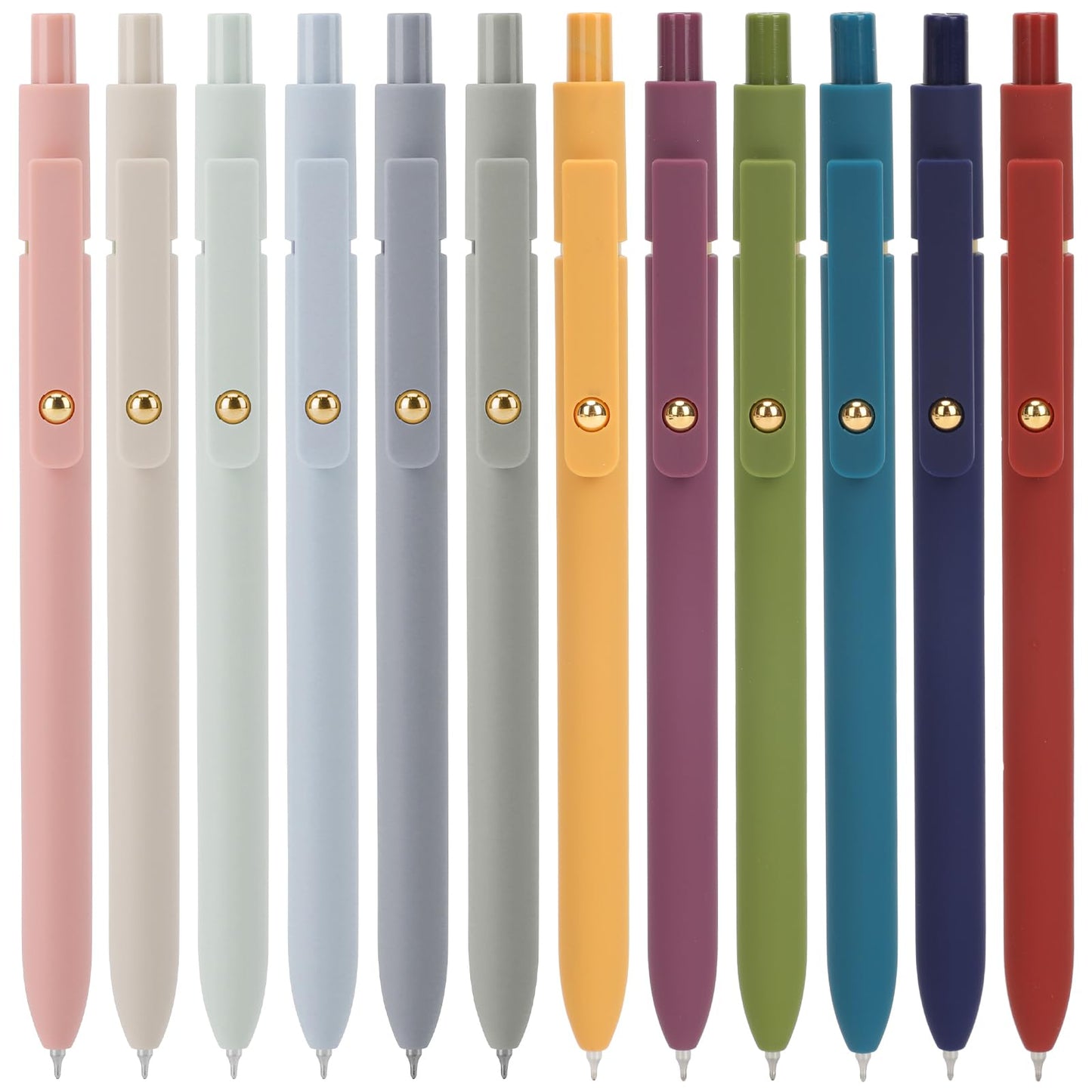 Ddaowanx Gel Pens,6 Pcs 0.5mm Retractable Quick Dry Black Ink Pens | Fine Point Smooth Writing Pens for Nurses,Teachers,Cute Stationery Office&School Supplies,Gifts for Women
