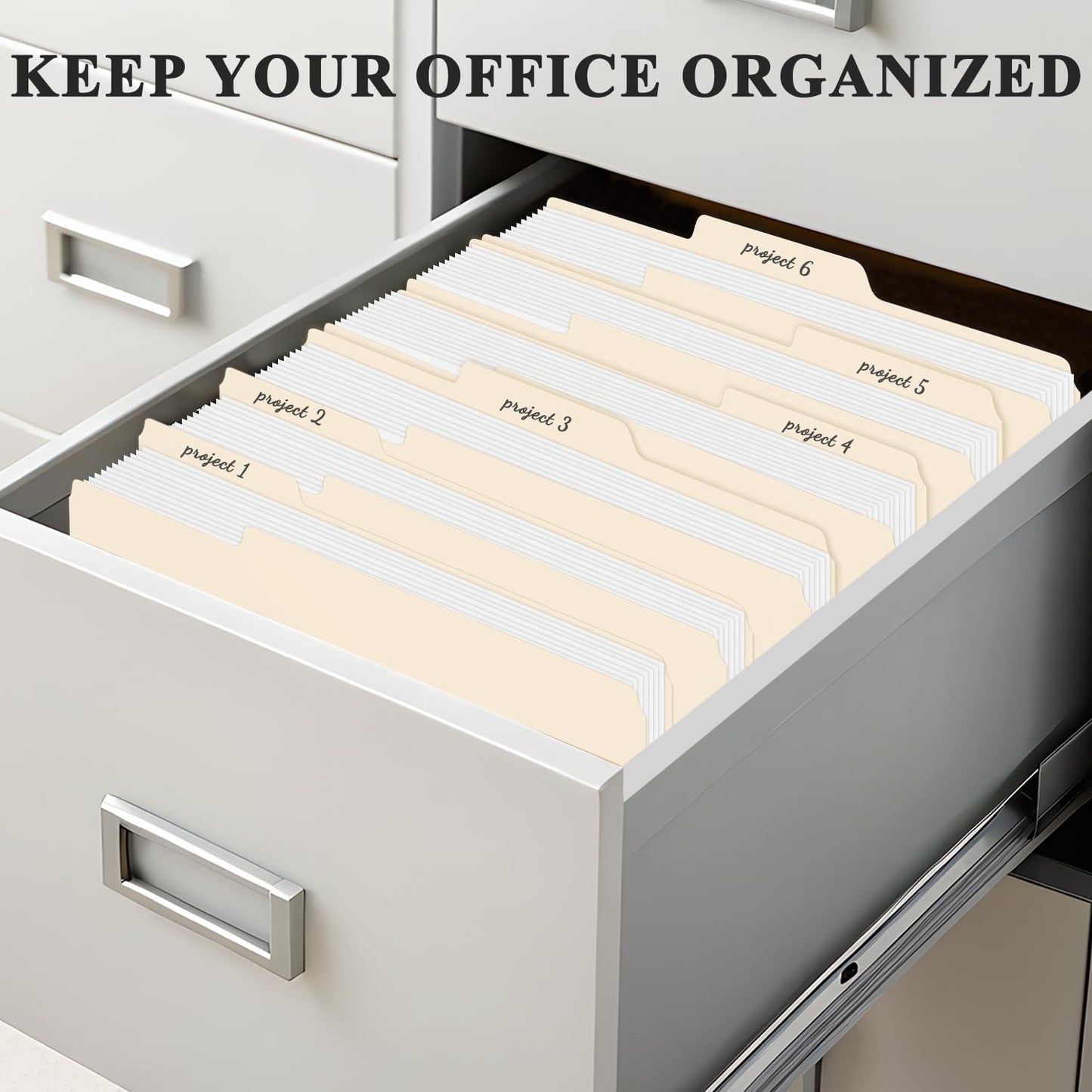 Manilla Folders 8.5 x 11, Manila File Folders 1/3-Cut Letter Size | Manilla File Folders 8.5 x 11 Pack of 100; Filing Folders, Paper Folders for Documents, Business, School and Office Supplies