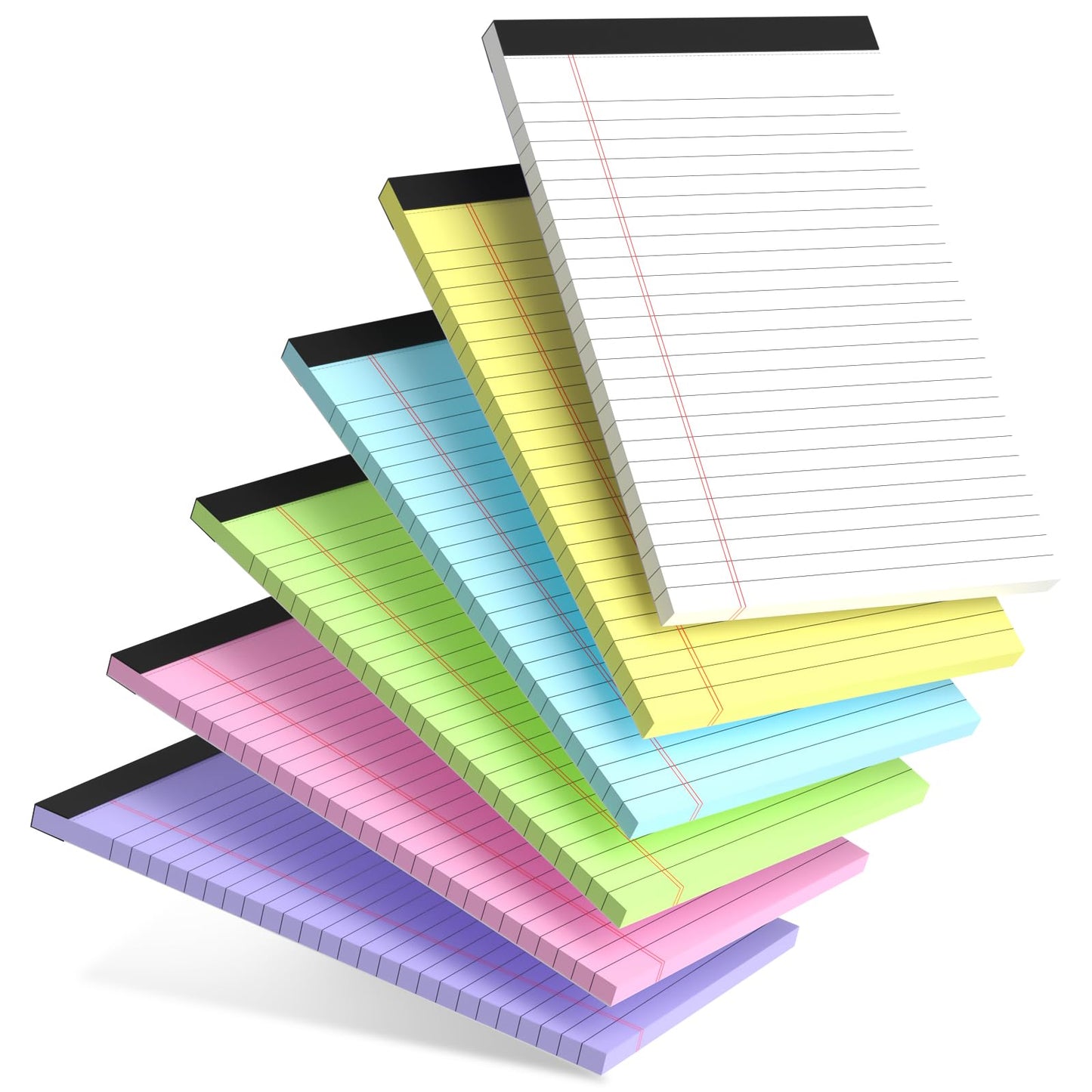 AILZFEI 6pcs Small Note Pad 5x8 College Ruled Pink Legal Pads Paper Notepads 6 Pack Study Back Writing Pads 5 x 8 Legal Pads Perforated Narrow Ruled Pads of Paper Pink
