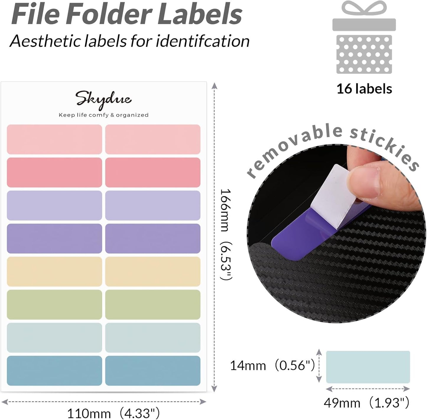 SKYDUE Accordion File Organizer, Expanding File Folder with 7 Pockets, Portable Receipt Paper Bill Document Organizer, Letter/A4 Size Filing Folder School Office Supplies, Black