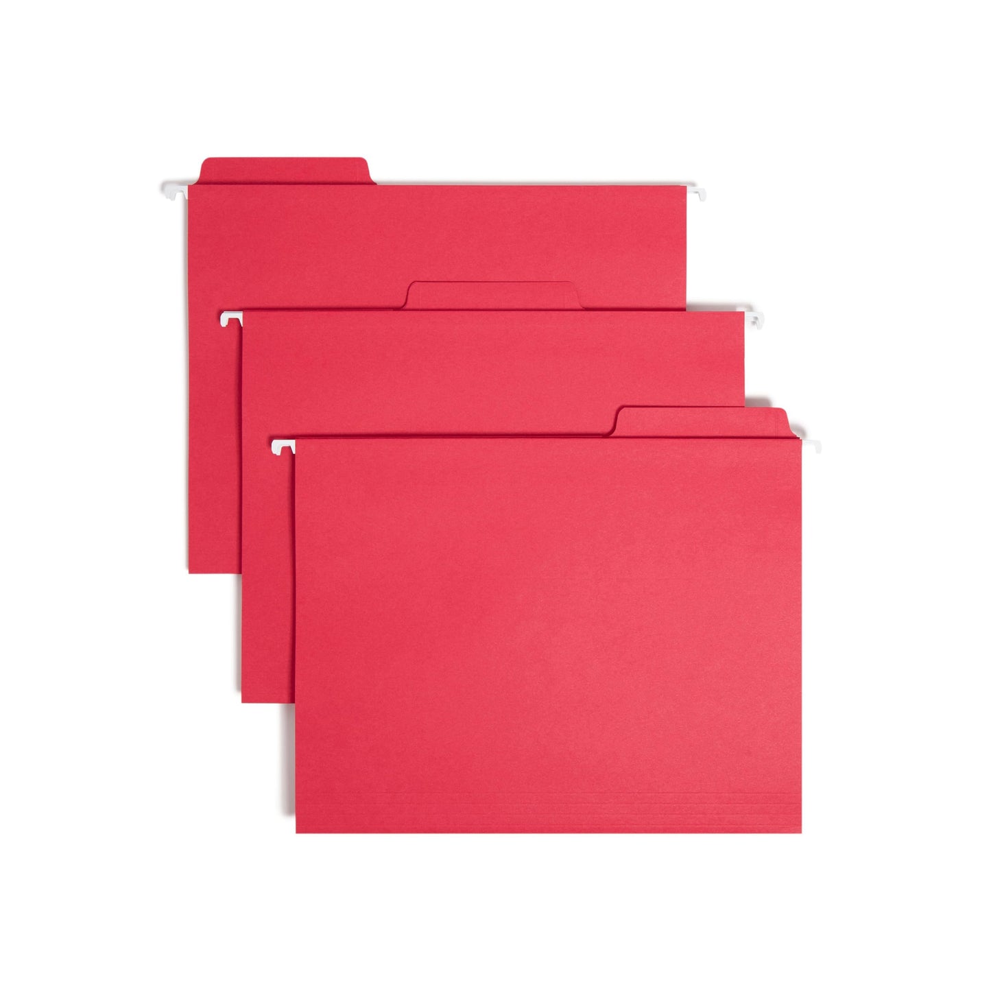 Smead FasTab Hanging File Folder, 1/3-Cut Built-in Tab, Letter Size, White, 20 per Box (64002)