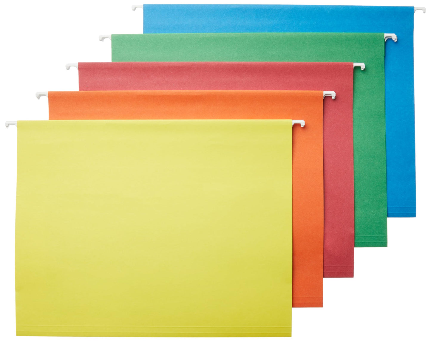 Amazon Basics Hanging File Folders with Adjustable Tabs, Sturdy Expandable Document Organizer, Letter Size 8.5x11 inch, Green, 25-Pack