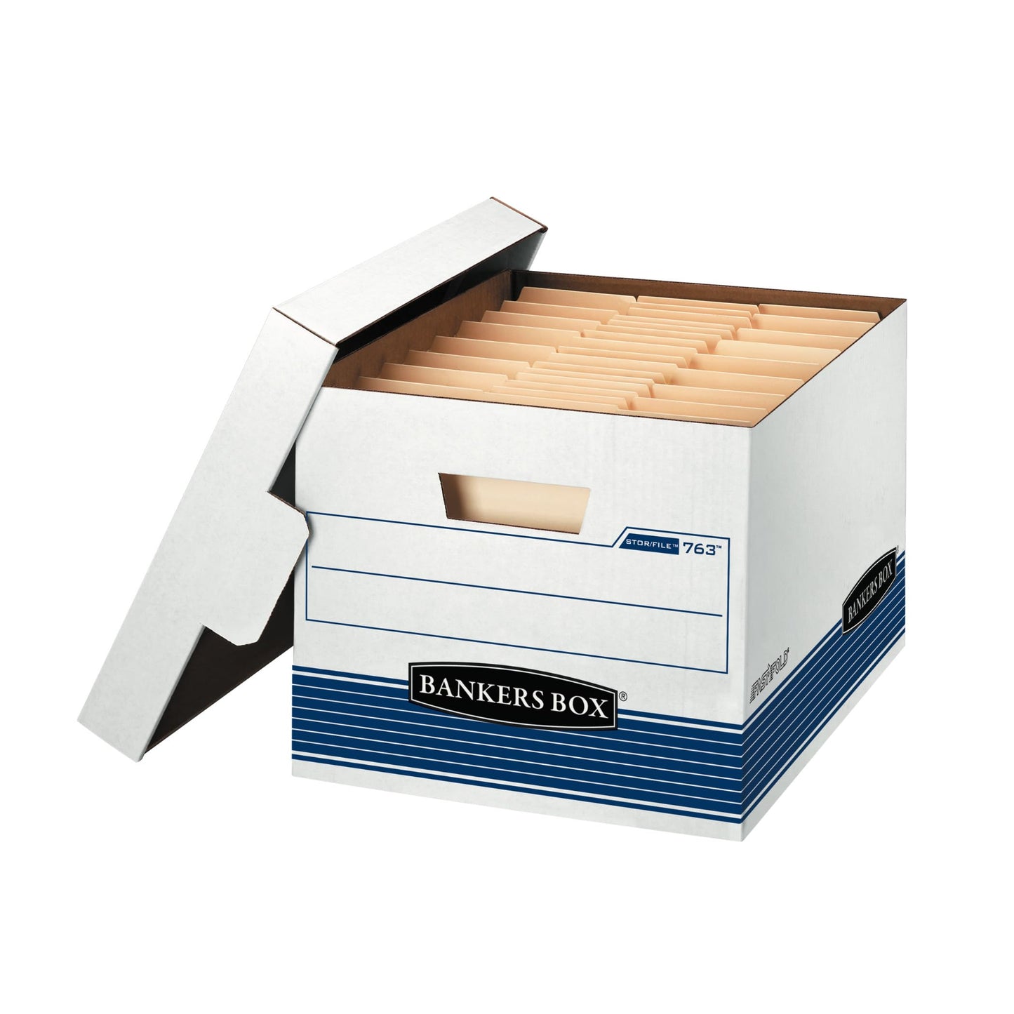 Bankers Box 30-Pack Medium-Duty File Storage Boxes, Letter/Legal, FastFold | Speed through filing with FastFold setup, sturdy stacking, reinforced handles, and dependable document protection.