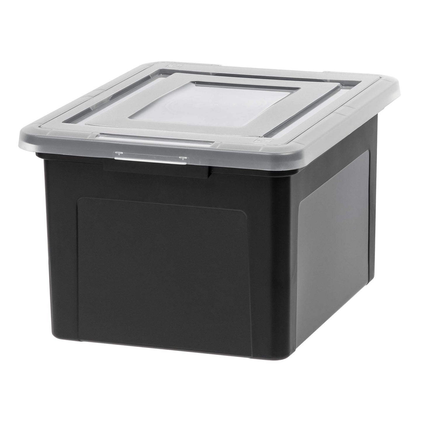 IRIS USA 35 Qt. Letter/Legal File Box with Latching Lid, Clear | Protect important documents, letter and legal files with secure storage for home offices, moving, and long-term organization