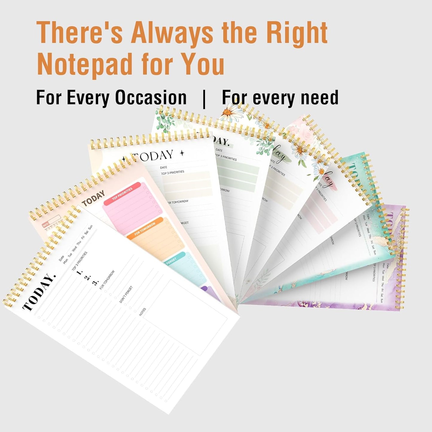 Forvencer To Do List Notepad (6.5 x9.8), To Do List Notebook for Work | Undated Daily Planner Organizer for Tasks Checklist & Goal Planning, To Do List Perfect for Office, School, Cute