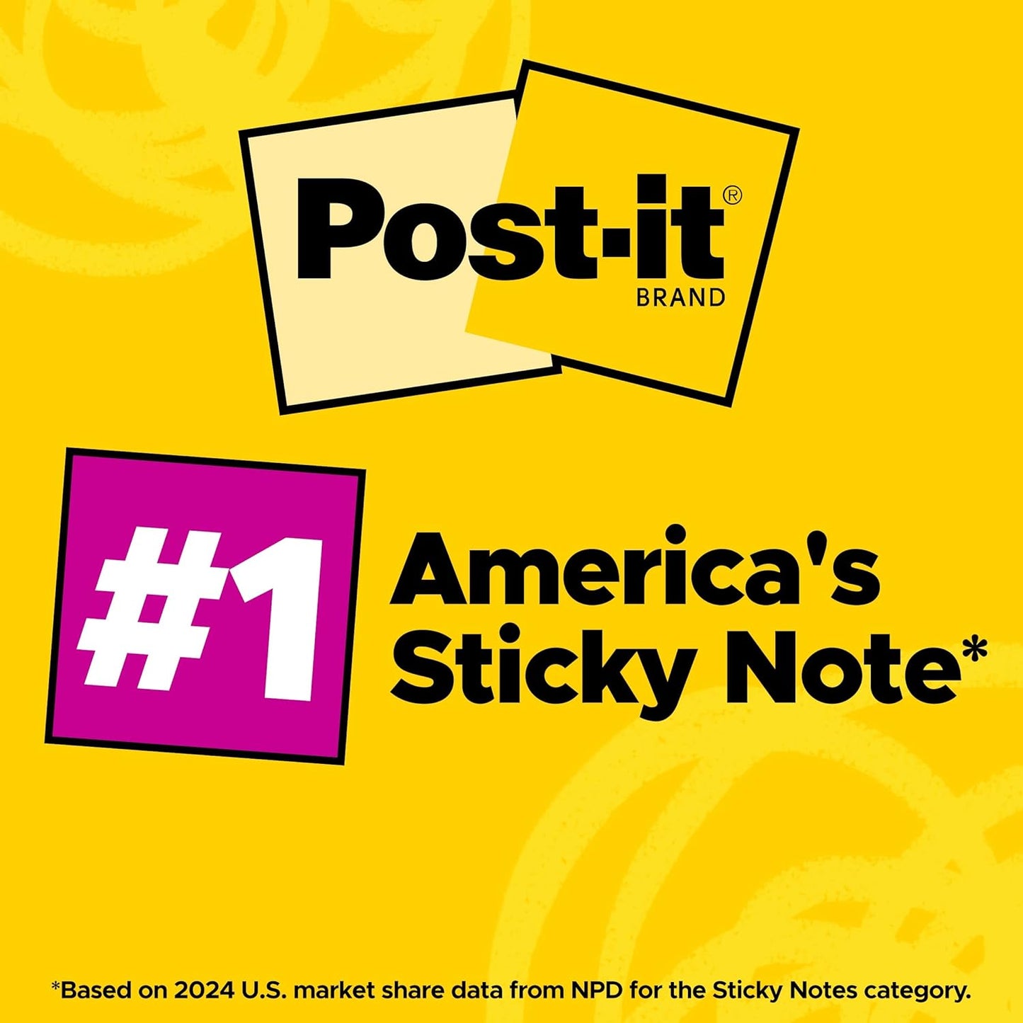 Post-it Notes, 3 x 3 in, The Iconic Canary Yellow Note, 18 Pads | School Supplies and Office Products
