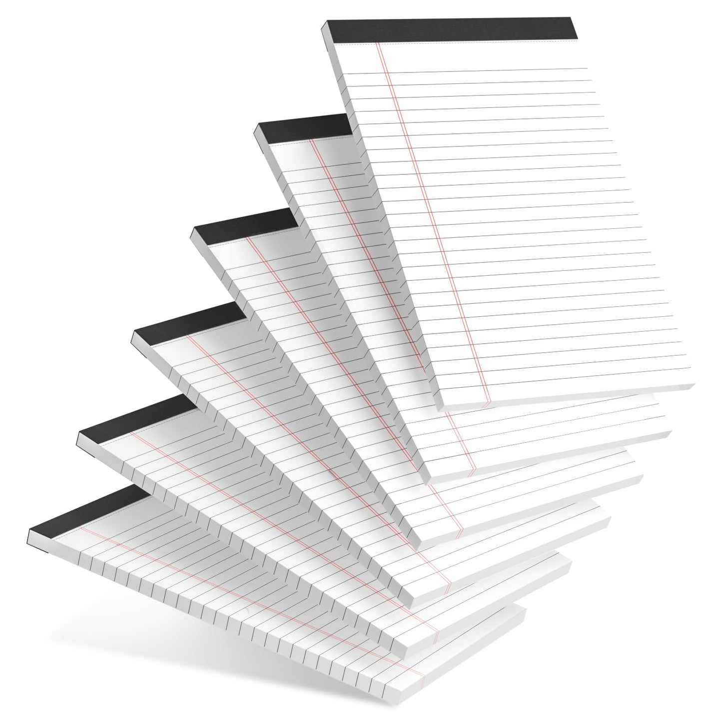 AILZFEI 5pcs Colored Note Pads 5x8 College Ruled Small Legal Pads Paper Notepads 5 Pack Study Back Writing Pads 5 x 8 Paper Pads Perforated Narrow Ruled Pads of Paper 30 Sheets/Pack