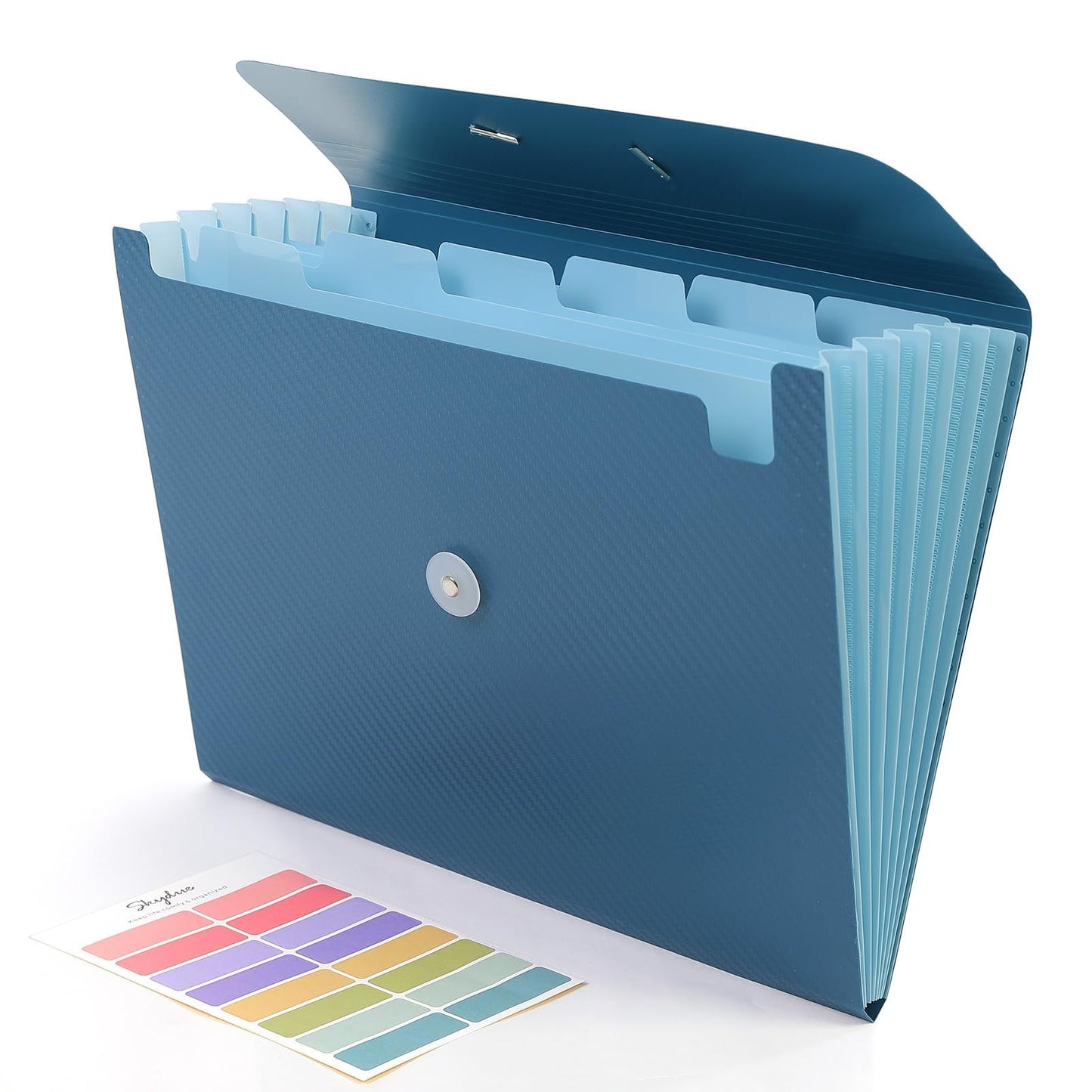 SKYDUE Accordion File Organizer, Expanding File Folder with 7 Pockets, Portable Receipt Paper Bill Document Organizer, Letter/A4 Size Filing Folder School Office Supplies, Black