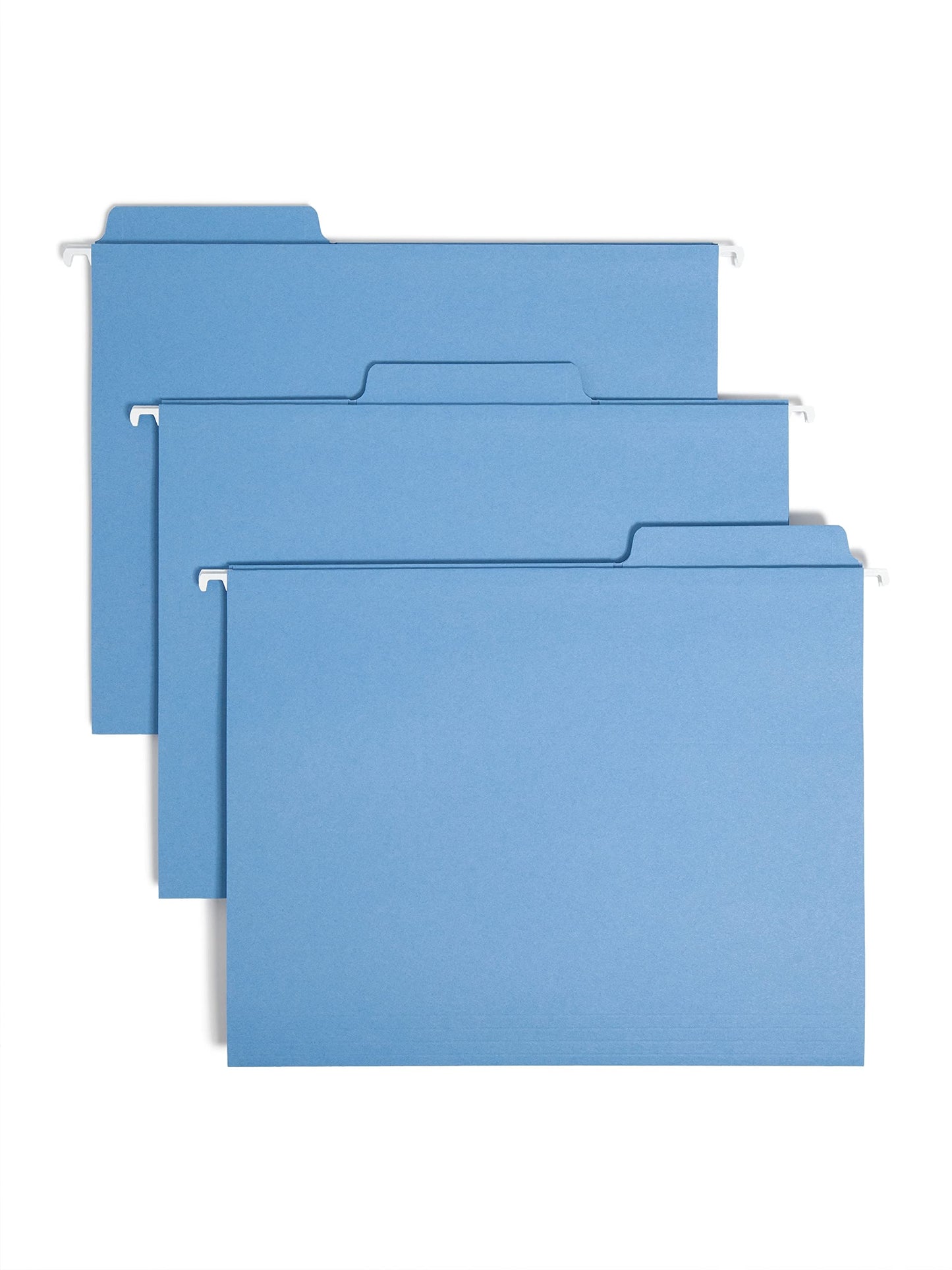 Smead FasTab Hanging File Folder, 1/3-Cut Built-in Tab, Letter Size, White, 20 per Box (64002)