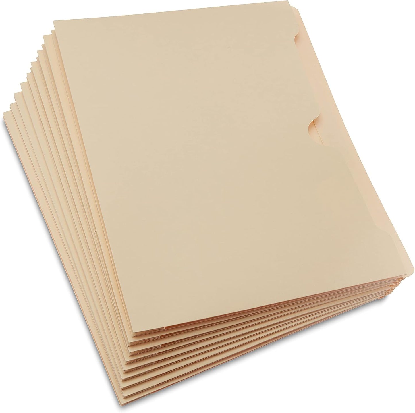 Amazon Basics Reinforced File Jackets, Letter Size, Straight-Cut Tab, 2 Inch Expansion, Manila, 50-Pack