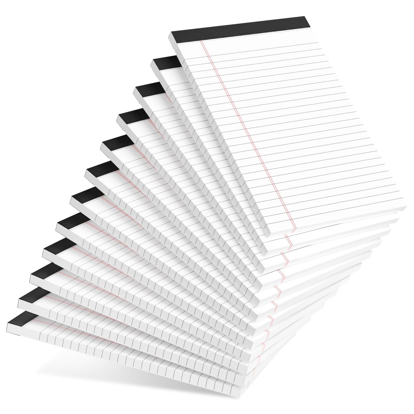AILZFEI 5pcs Colored Note Pads 5x8 College Ruled Small Legal Pads Paper Notepads 5 Pack Study Back Writing Pads 5 x 8 Paper Pads Perforated Narrow Ruled Pads of Paper 30 Sheets/Pack