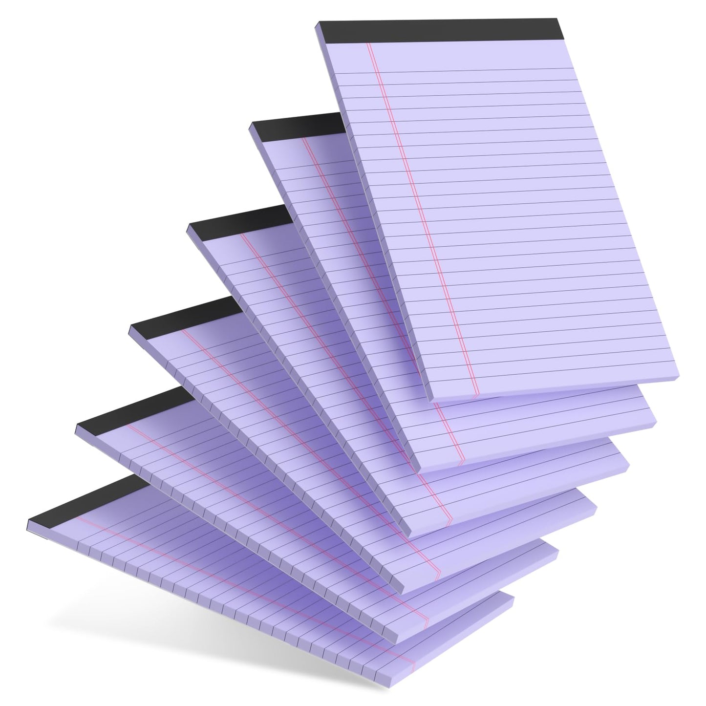 AILZFEI 5pcs Colored Note Pads 5x8 College Ruled Small Legal Pads Paper Notepads 5 Pack Study Back Writing Pads 5 x 8 Paper Pads Perforated Narrow Ruled Pads of Paper 30 Sheets/Pack
