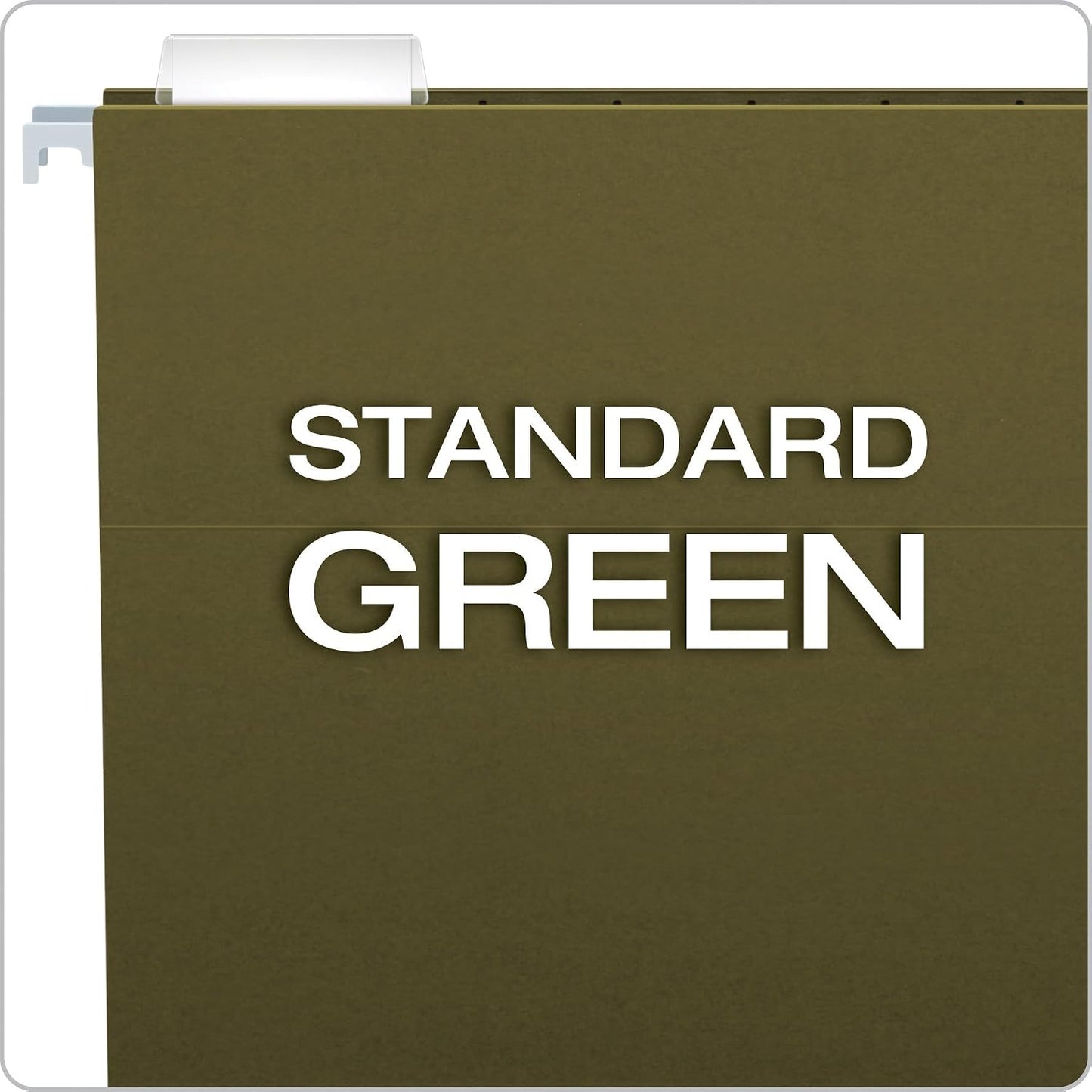 Pendaflex Recycled Hanging File Folders, 25 Pack, Green, Letter Size (8.5" x 11"), 5 Tab Positions, Includes Tabs and Inserts, Eco-Friendly Hanging Files for Office and Document Organization