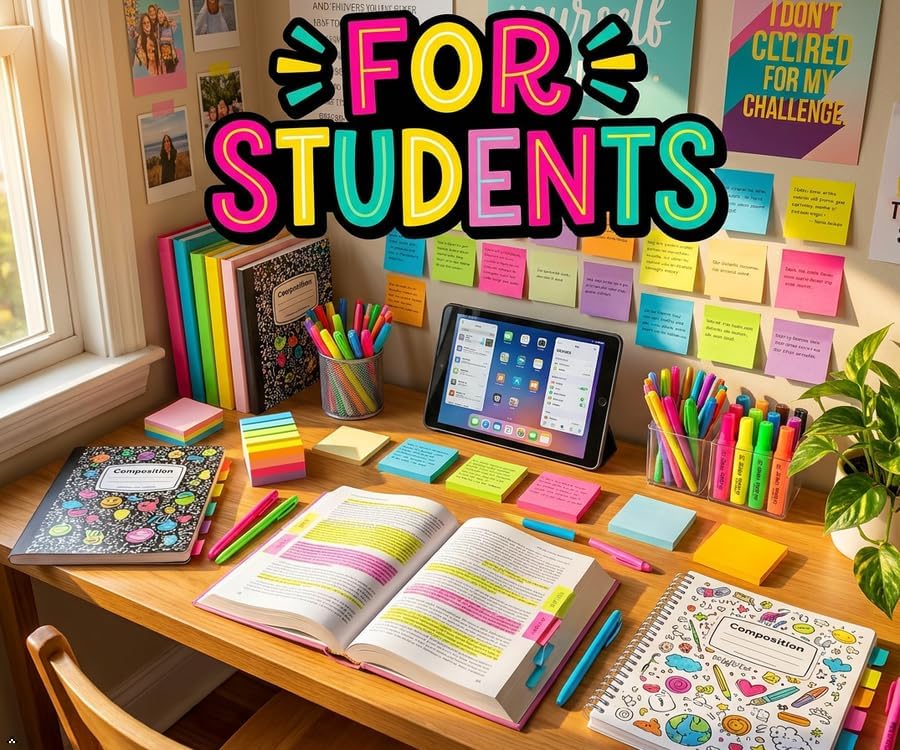 (24 Pads) Sticky Notes 3x3 Inches,Bright Colors Self-Stick Pads | Easy to Post for Home, Office, Notebook