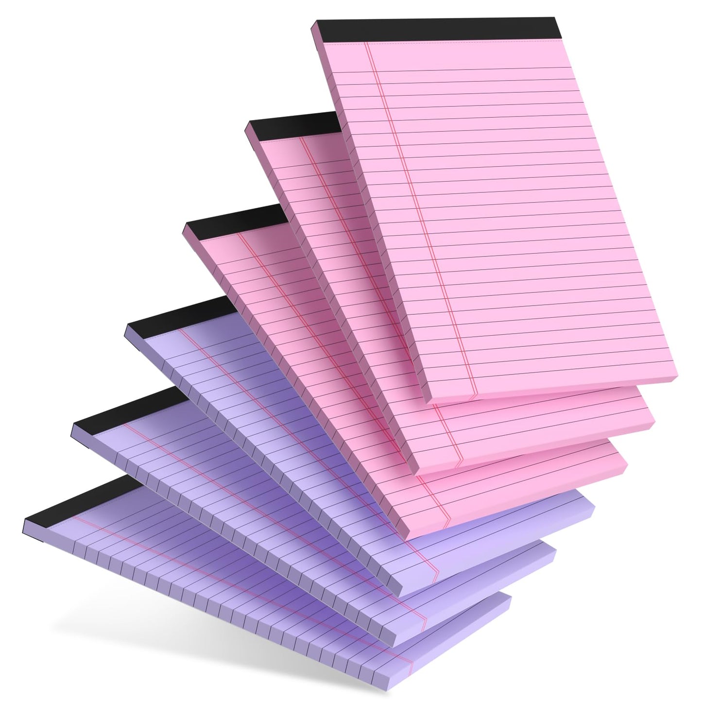 AILZFEI 5pcs Colored Note Pads 5x8 College Ruled Small Legal Pads Paper Notepads 5 Pack Study Back Writing Pads 5 x 8 Paper Pads Perforated Narrow Ruled Pads of Paper 30 Sheets/Pack
