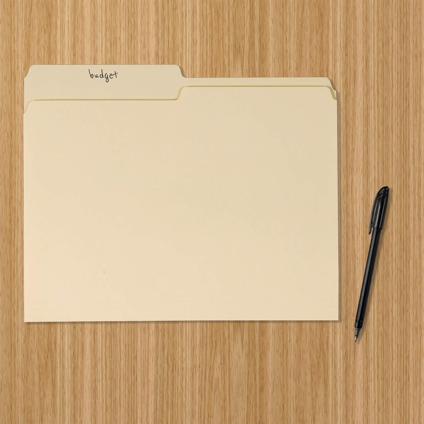 Amazon Basics Manila File Folders, Letter Size, 1/2 Tab in Left and Right Positions, 8.5" x 11", 36-Pack