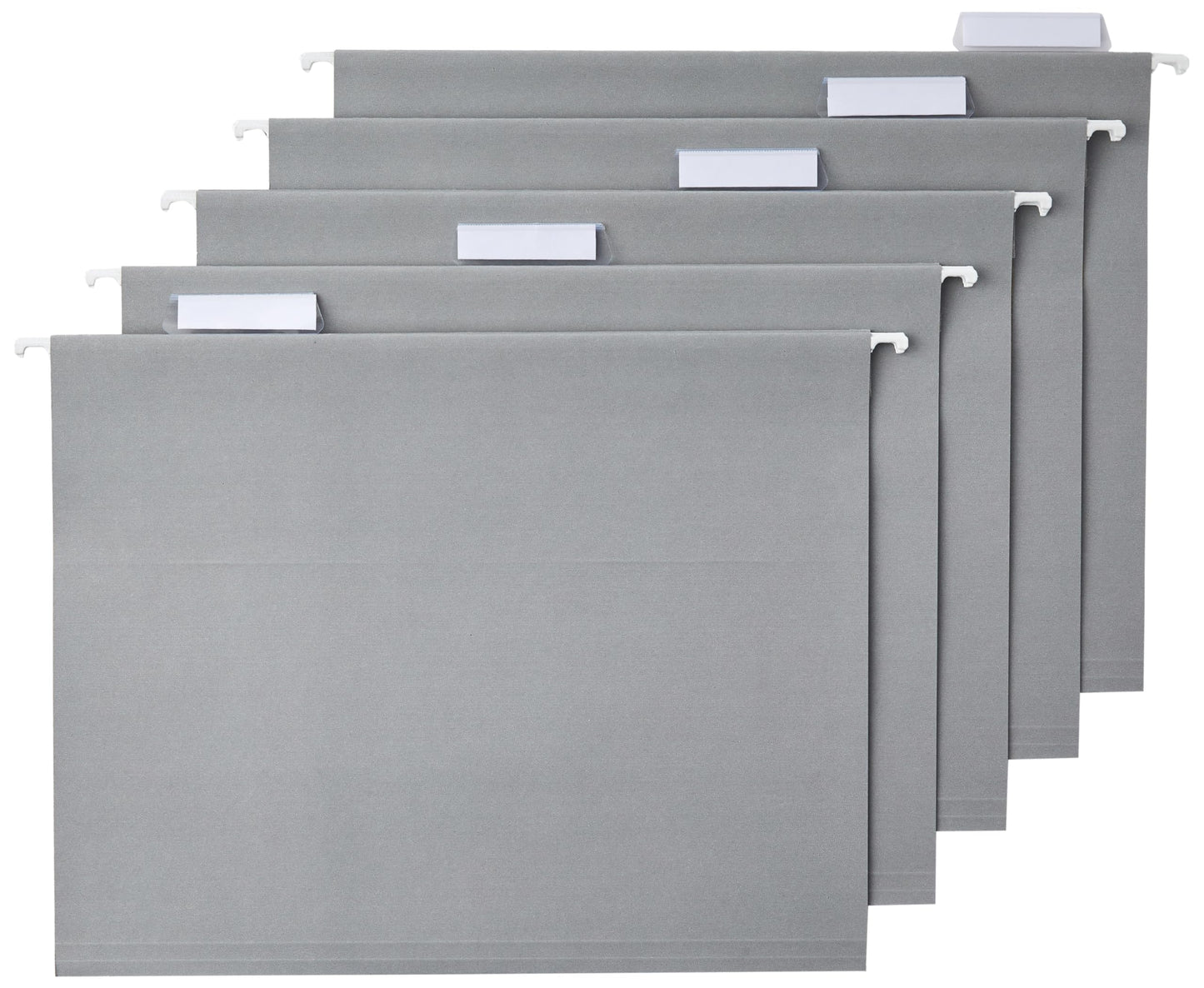 Amazon Basics Hanging File Folders with Adjustable Tabs, Sturdy Expandable Document Organizer, Letter Size 8.5x11 inch, Green, 25-Pack