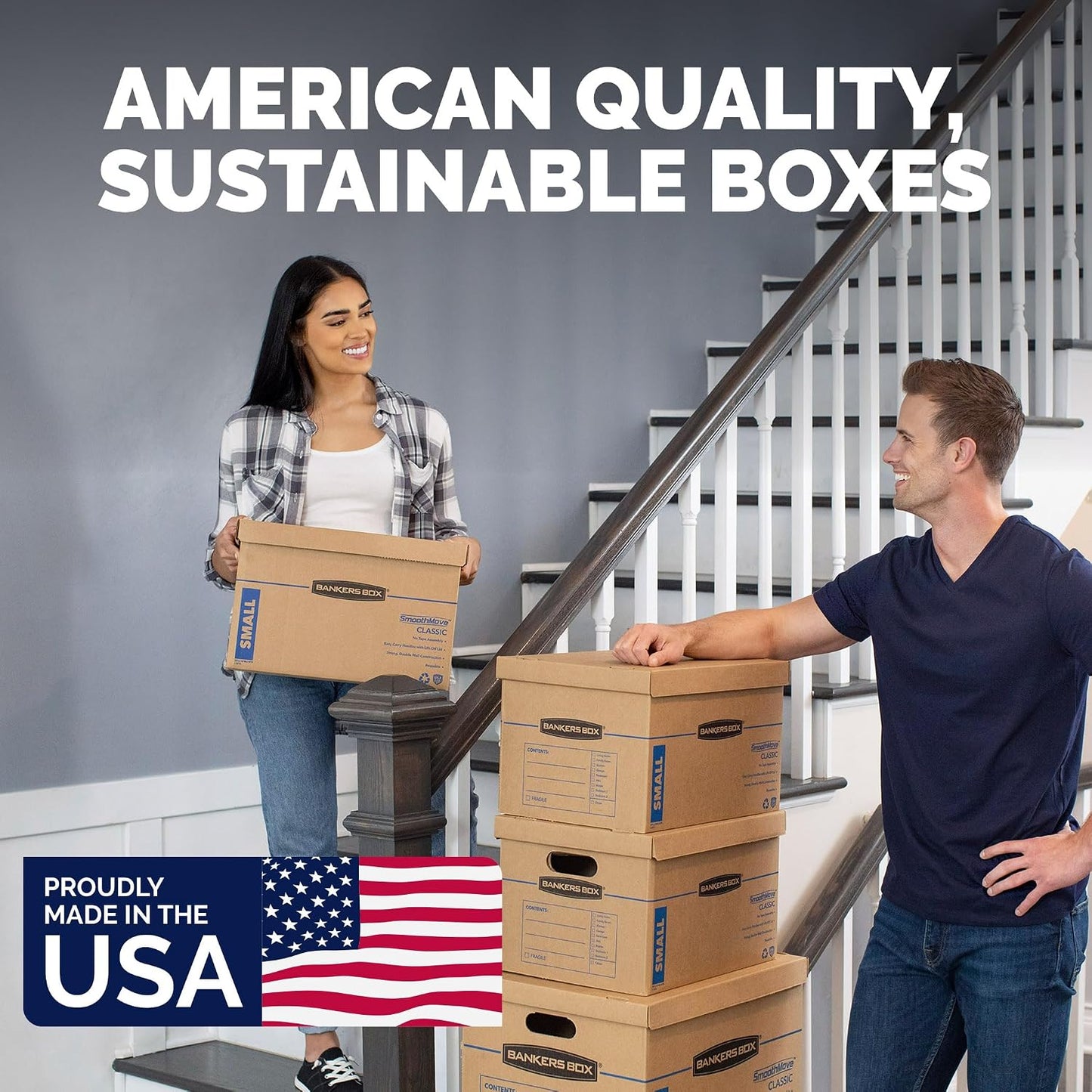 Bankers Box 10-Pack Small Classic Moving Boxes with Reinforced Handles | Pack books, files, and dense items with sturdy small boxes built for easy carrying and organized moves.