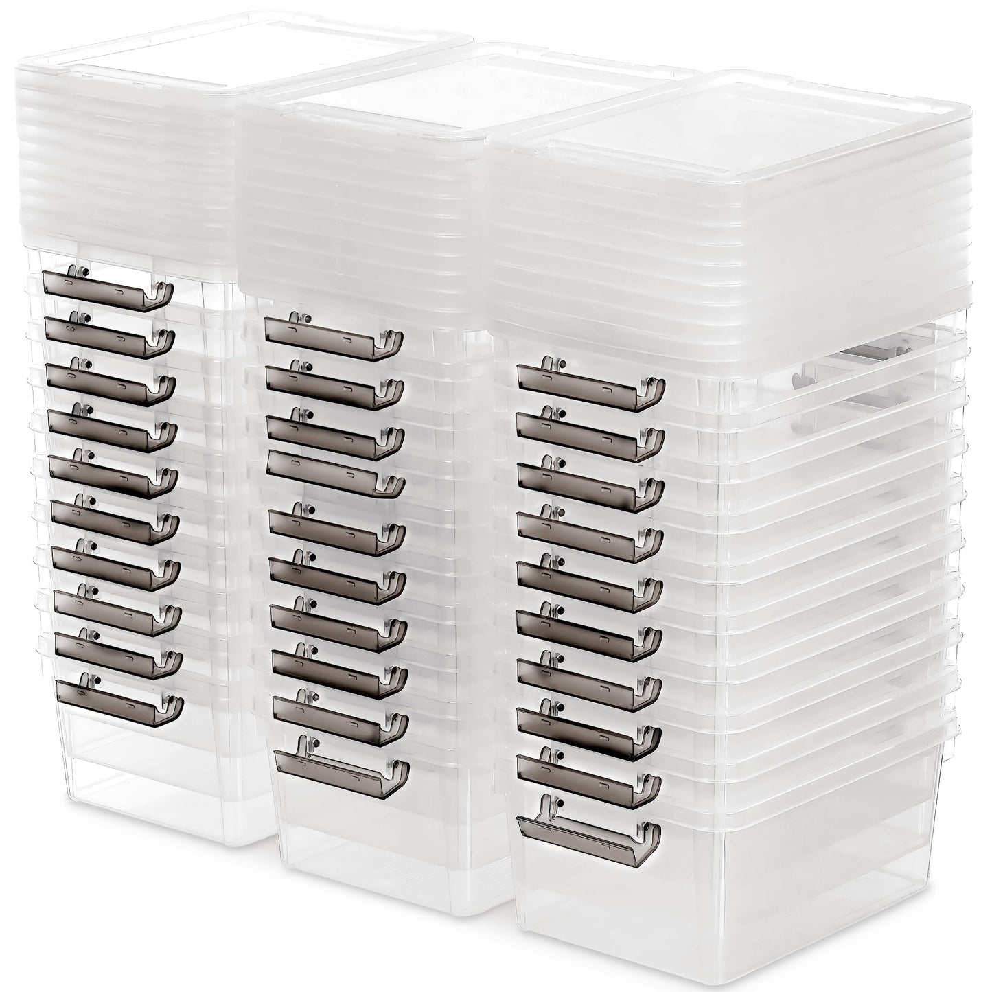Citylife 10Packs 1.3Qt Small Storage Bins with Lids,Stackable Clear | Plastic Containers for Beads, Buttons, Sewing Supplies, Office Supplies and Small Toys