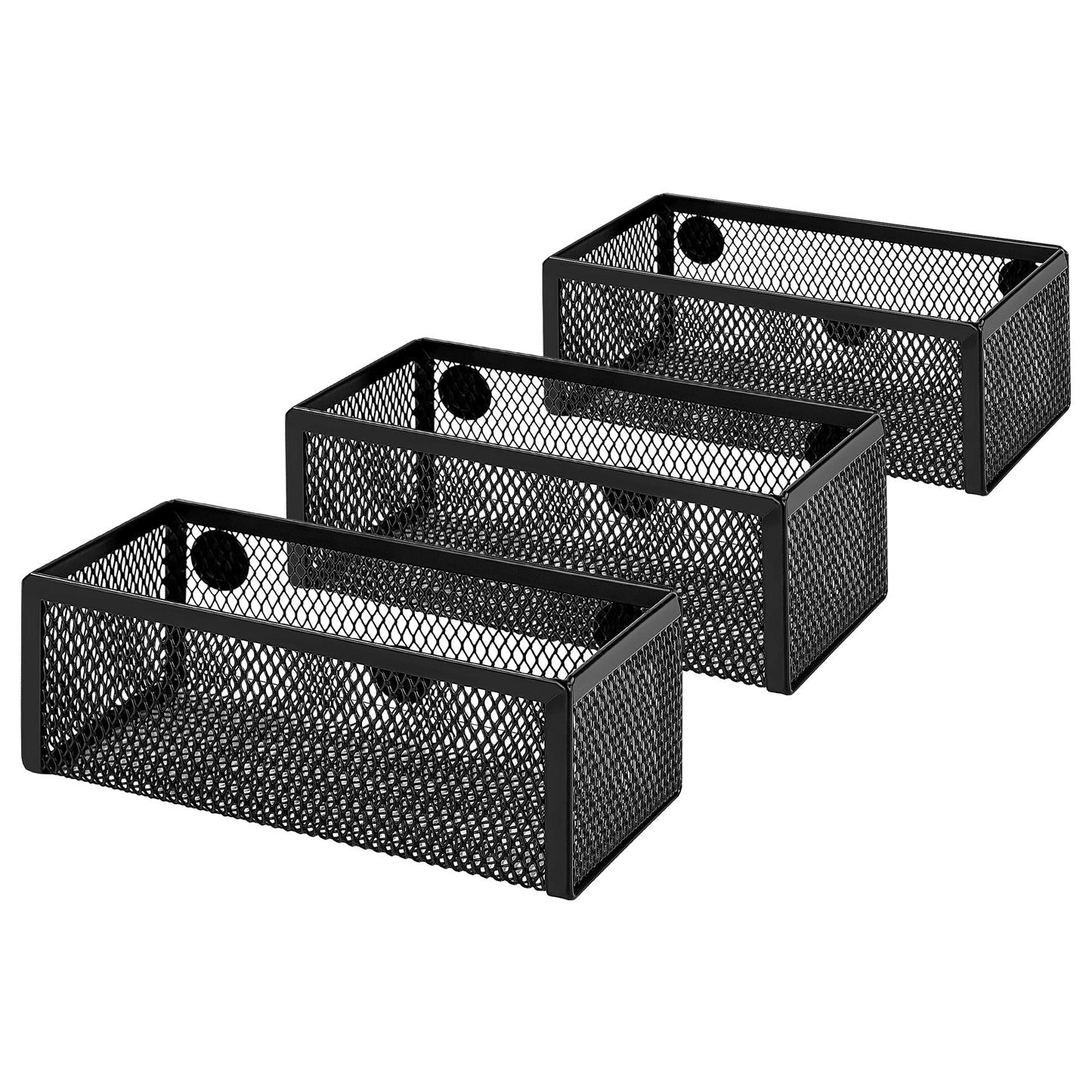 Amazon Basics Wire Mesh Pen Holder, Pencil Cup Desk Organizer for Stationery, Scissors, Office Caddy Storage, 3.7" x 3.3", Black