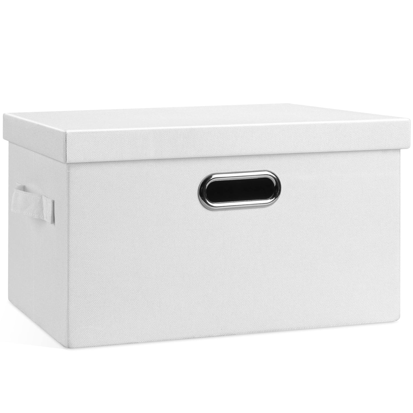 Graciadeco Large Quart Collapsible Stackable Storage Bins with Lids, 3 Packs Beige Linen Fabric Closet Boxes with Lids, Storage Cube Baskets Container Organizers for Bedroom Office(16.6 x 11.7 x 10.8) | 36 Quart 3 Pack Beige Collapsible Stackable Linen Fa