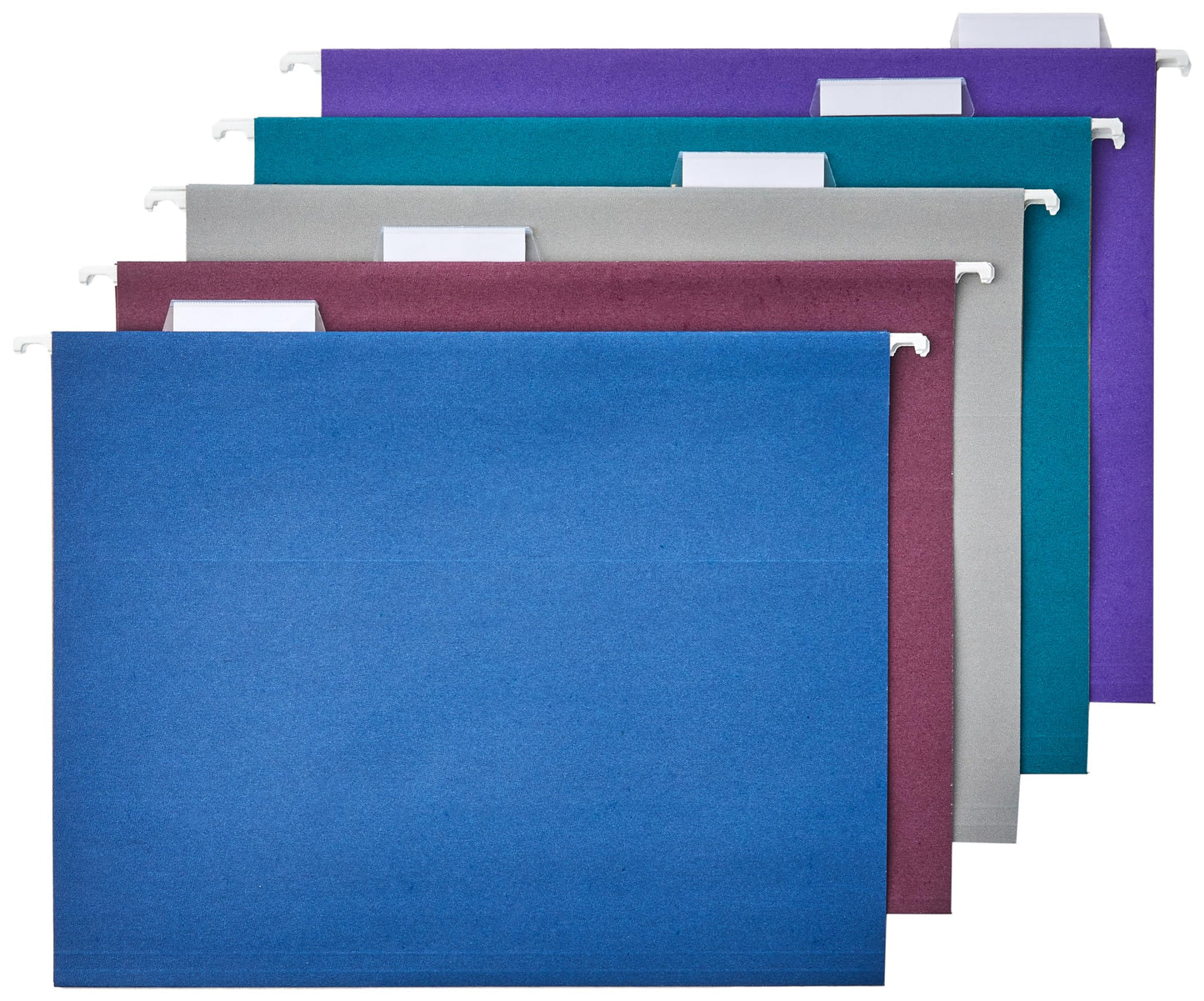 Amazon Basics Hanging File Folders with Adjustable Tabs, Sturdy Expandable Document Organizer, Letter Size 8.5x11 inch, Green, 25-Pack